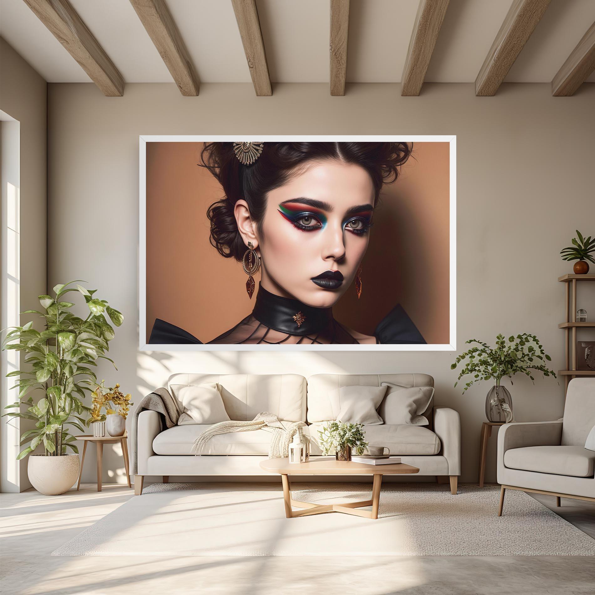 Vászonkép Black Lips Makeup mockup 6