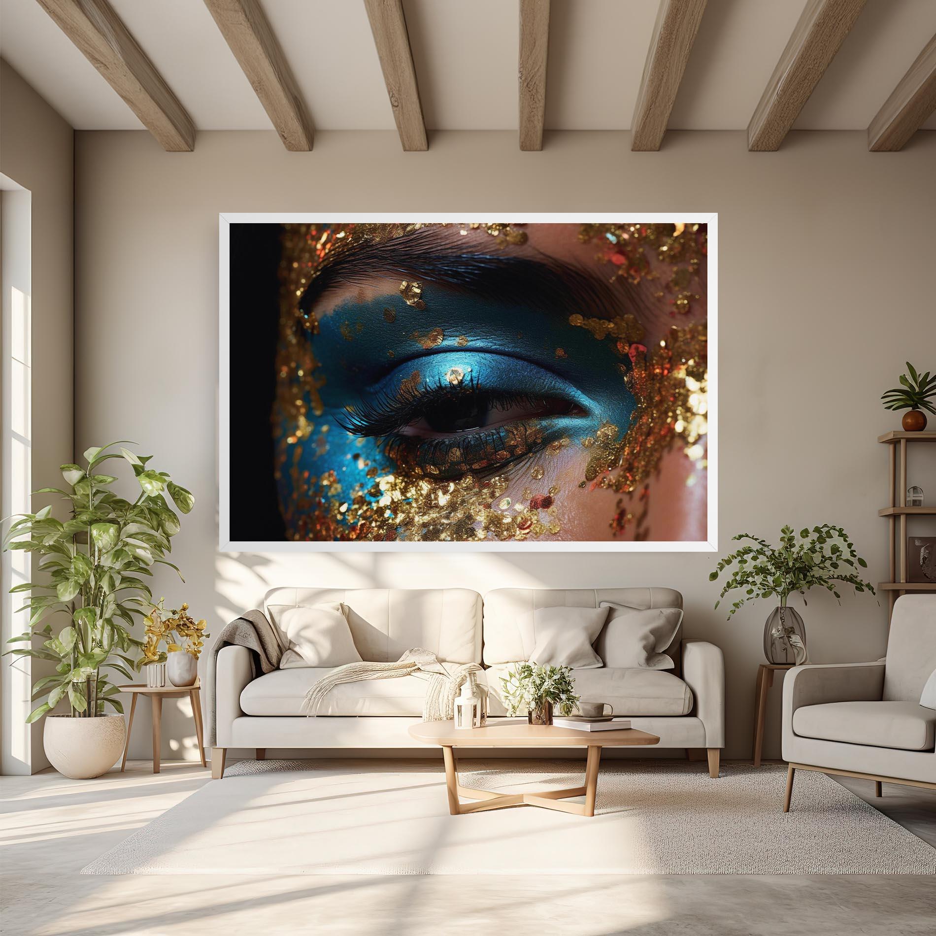 Vászonkép Blue Gold Glitter mockup 6