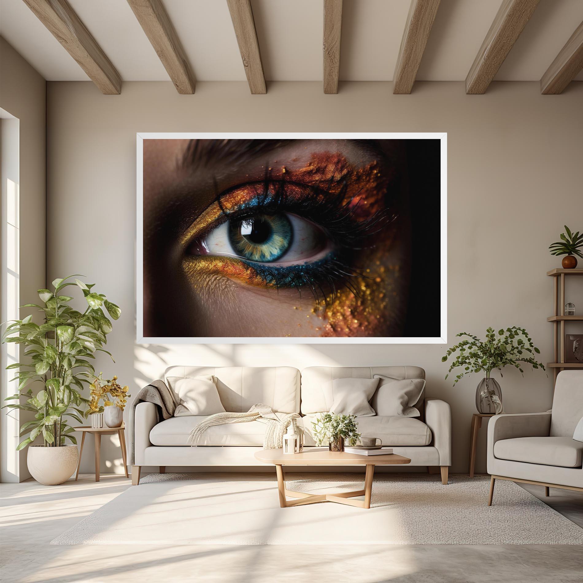 Vászonkép Blue Green Eye Makeup mockup 6