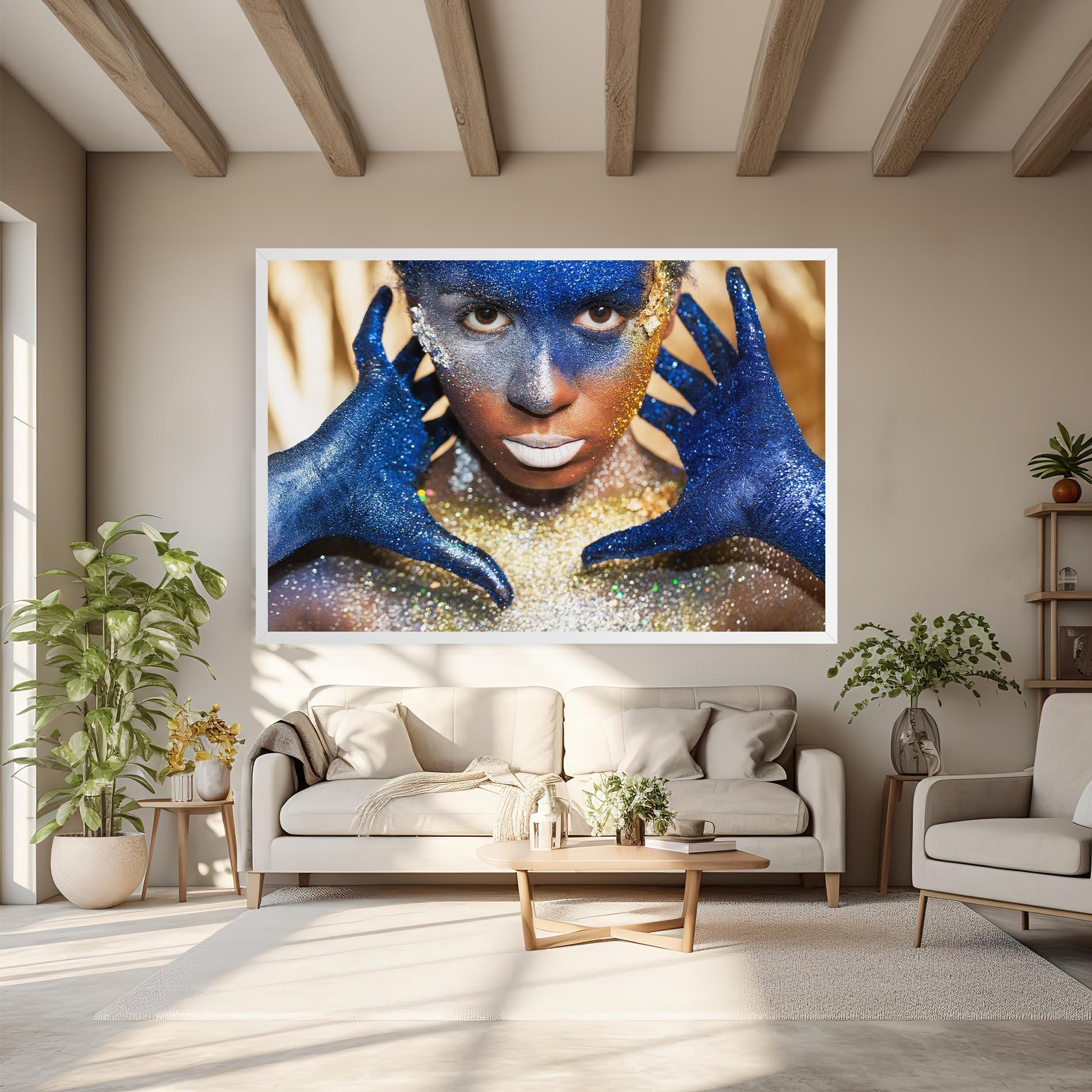 Vászonkép Glue Gold Glitter mockup 6