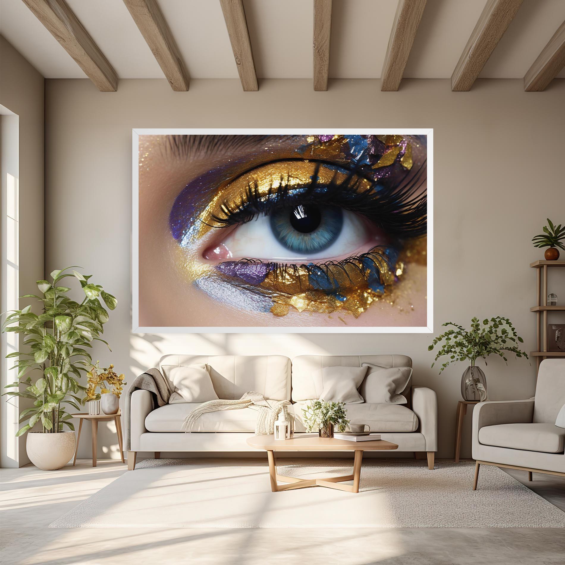 Vászonkép Golden Purple Make Up mockup 6