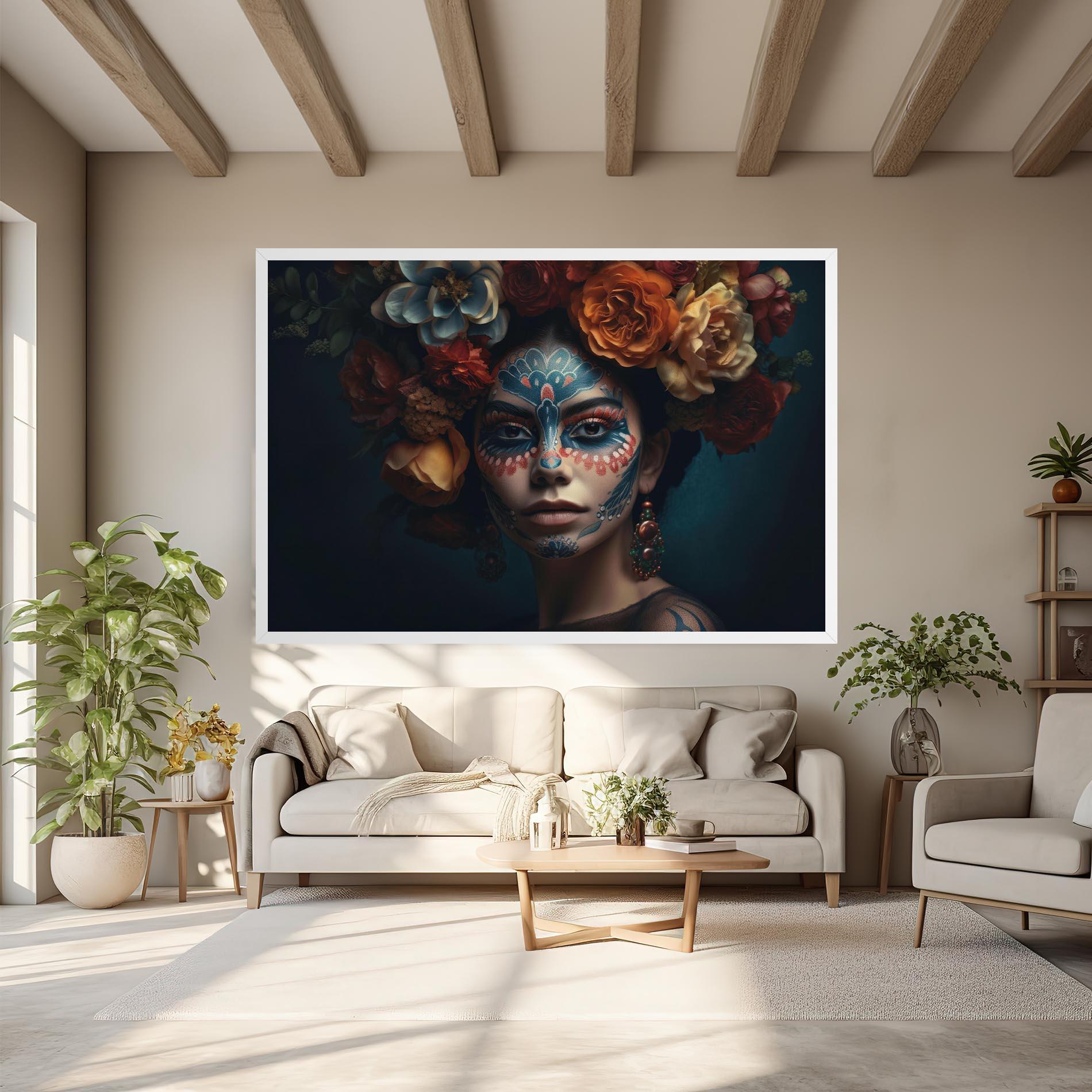 Vászonkép Skull Makeup mockup 6