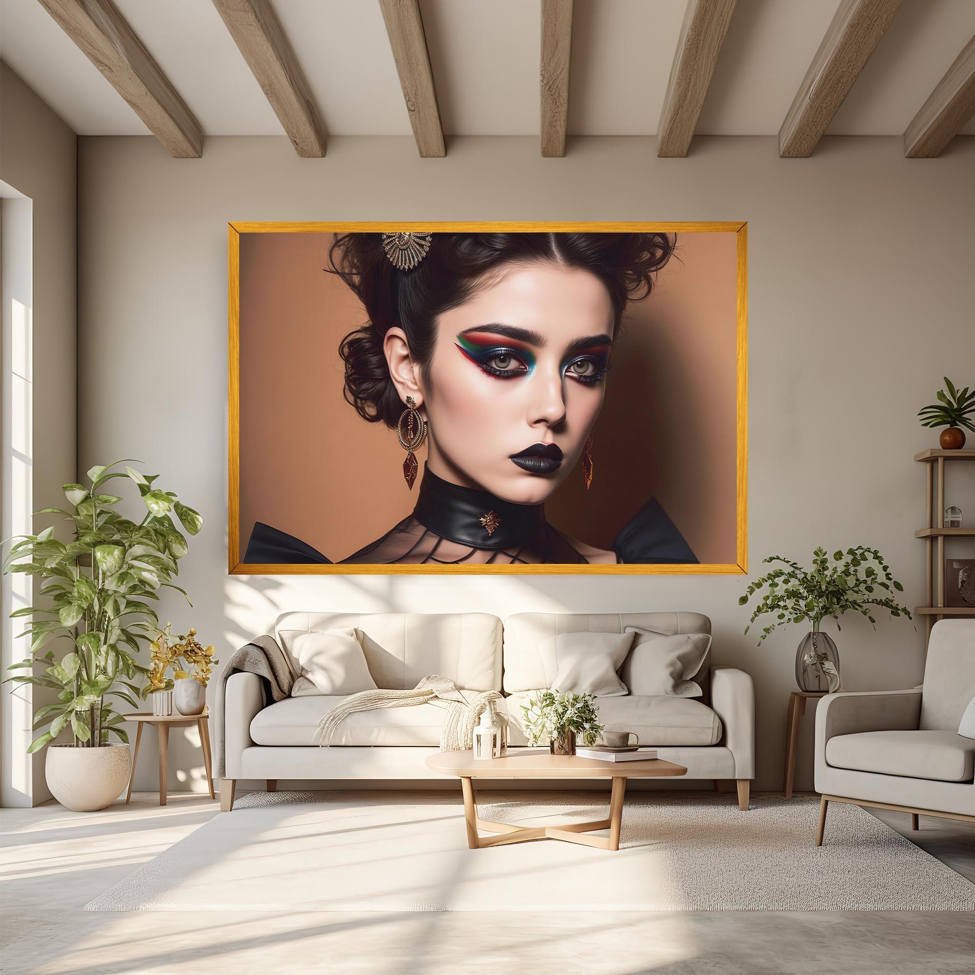 Vászonkép Black Lips Makeup mockup 6