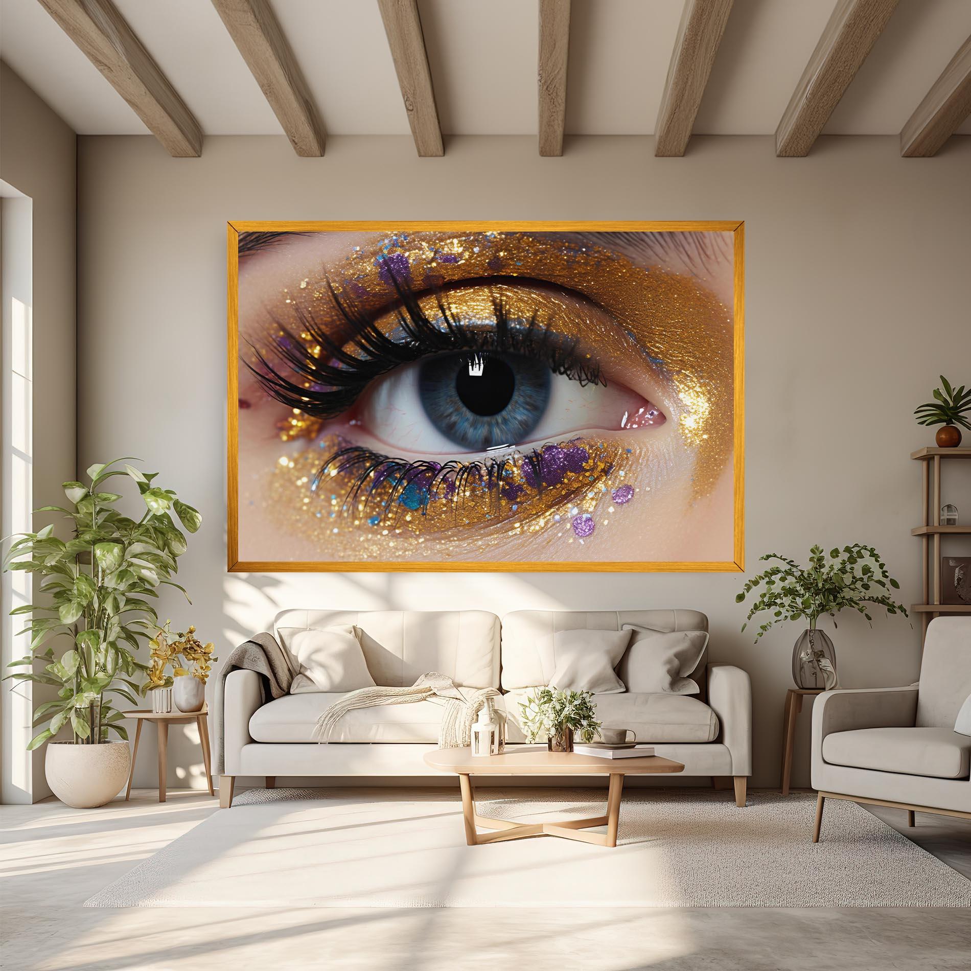 Vászonkép Blue Eye Make Up mockup 6