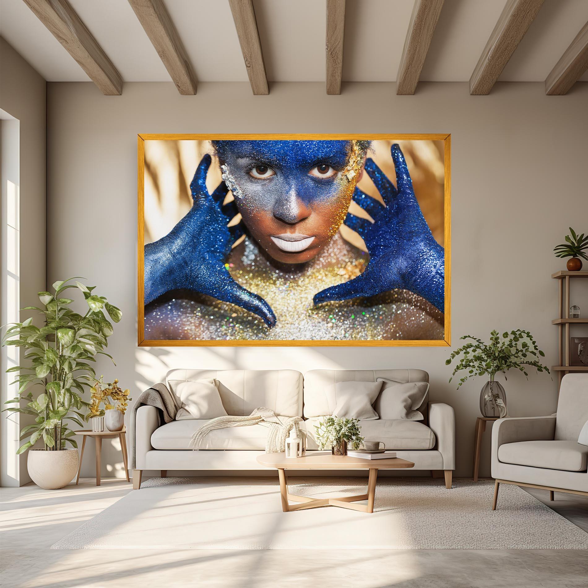 Vászonkép Glue Gold Glitter mockup 6