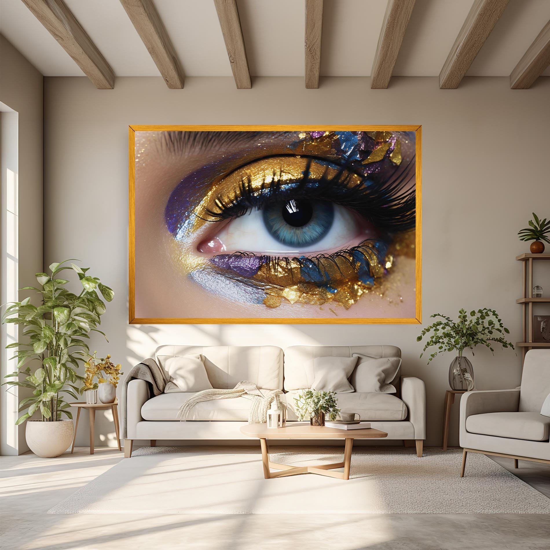 Vászonkép Golden Purple Make Up mockup 6