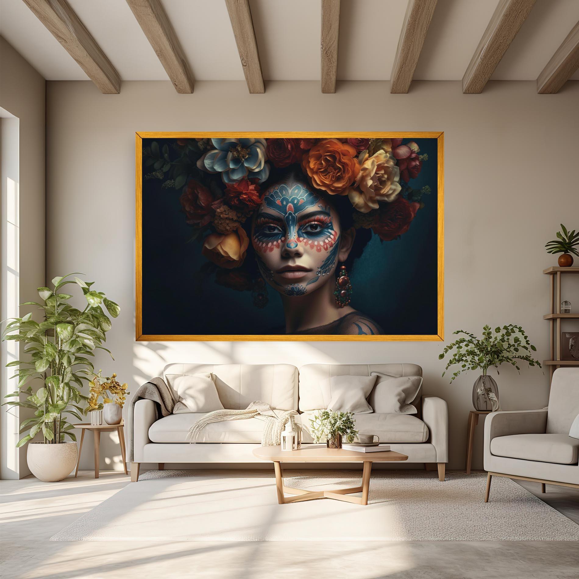 Vászonkép Skull Makeup mockup 6