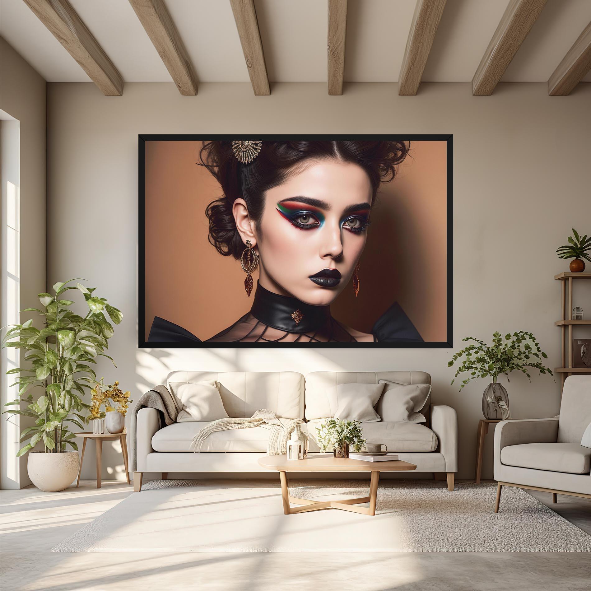 Vászonkép Black Lips Makeup mockup 6