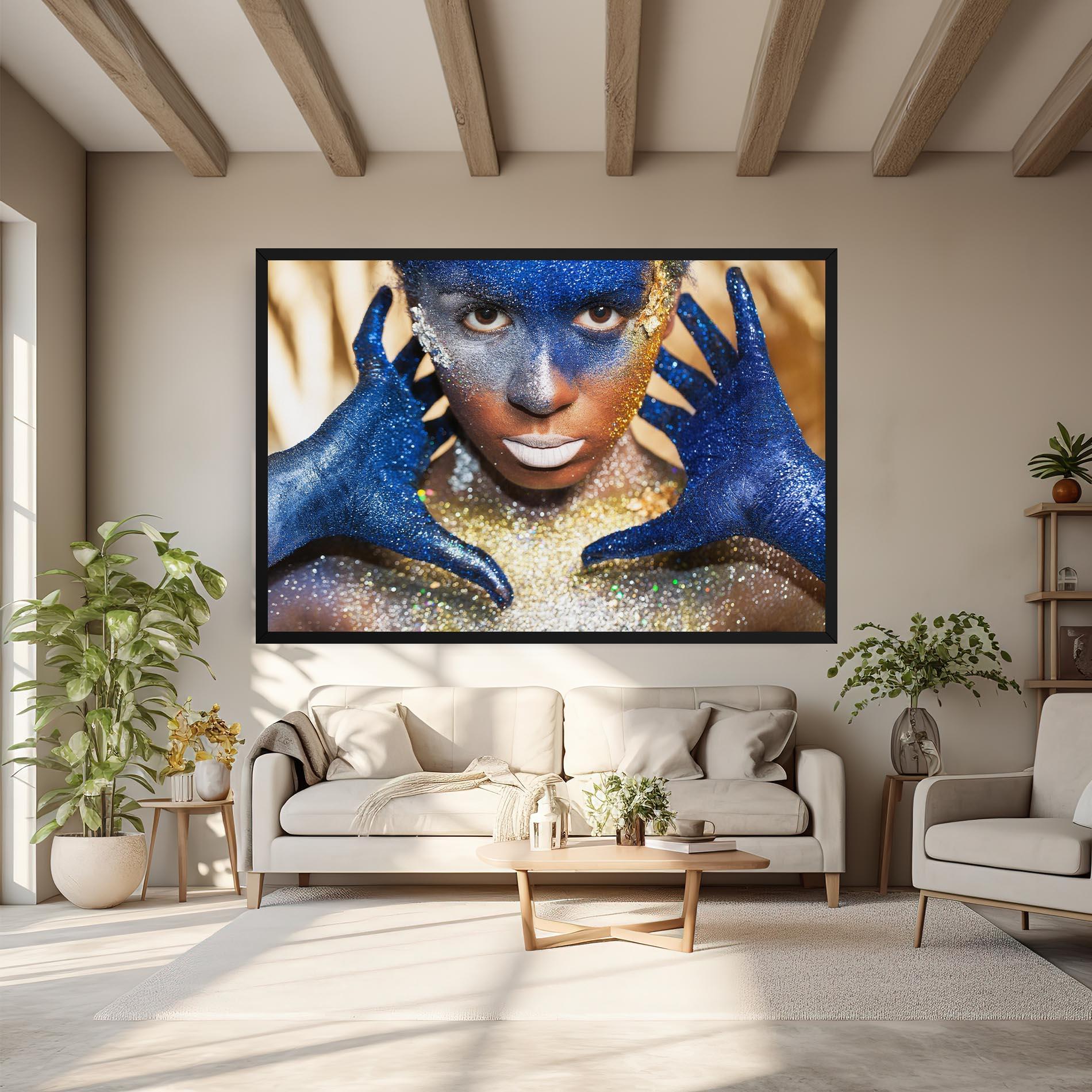 Vászonkép Glue Gold Glitter mockup 6