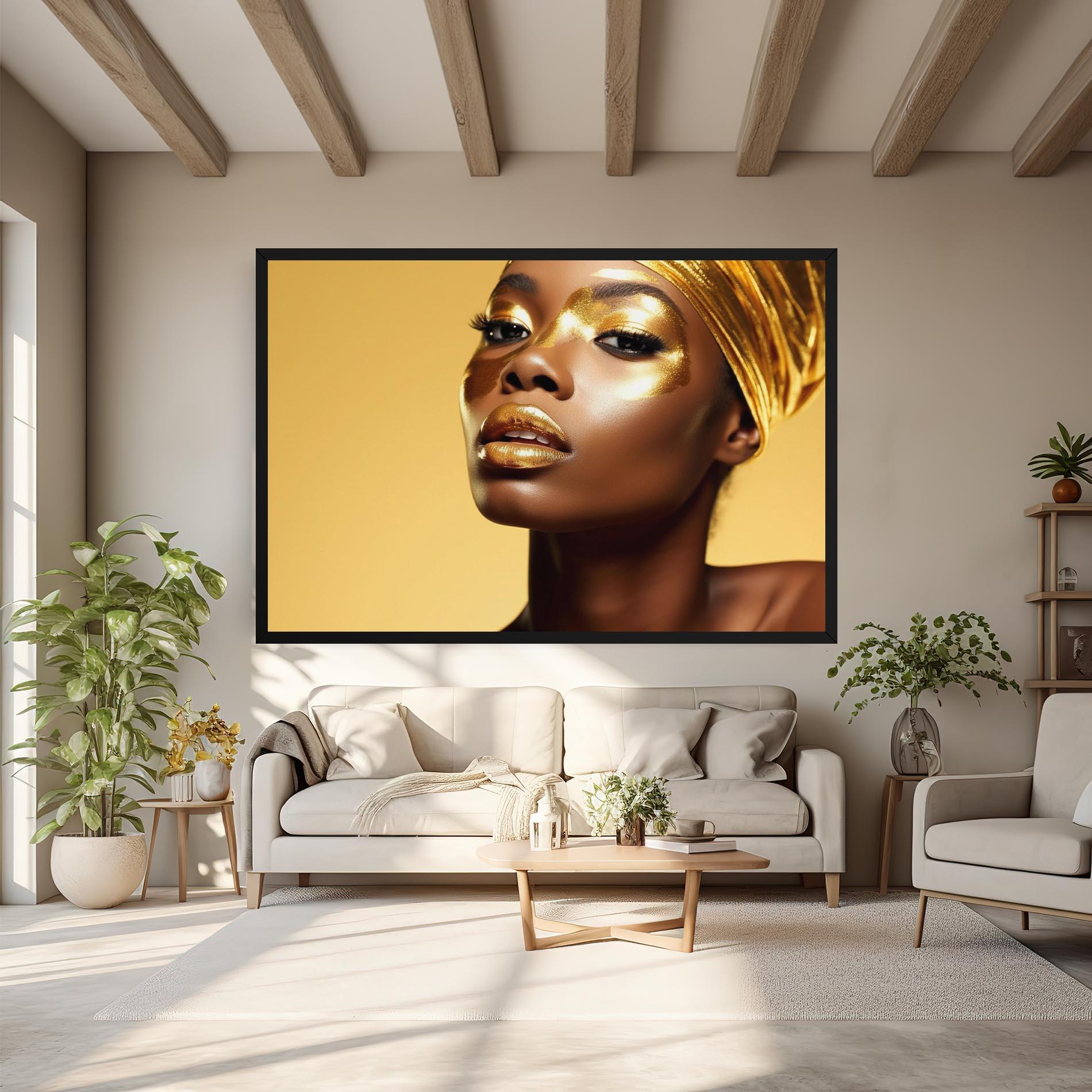 Vászonkép Gold Headdress mockup 6