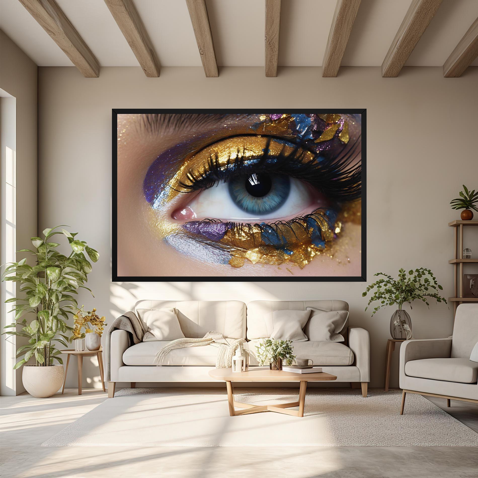 Vászonkép Golden Purple Make Up mockup 6