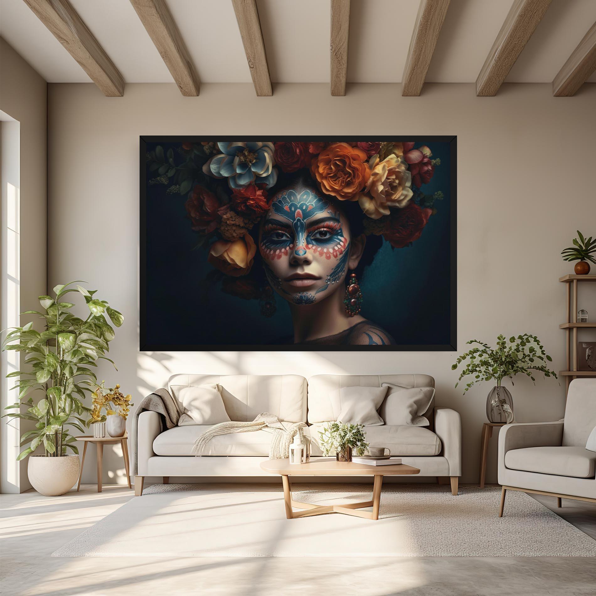 Vászonkép Skull Makeup mockup 6