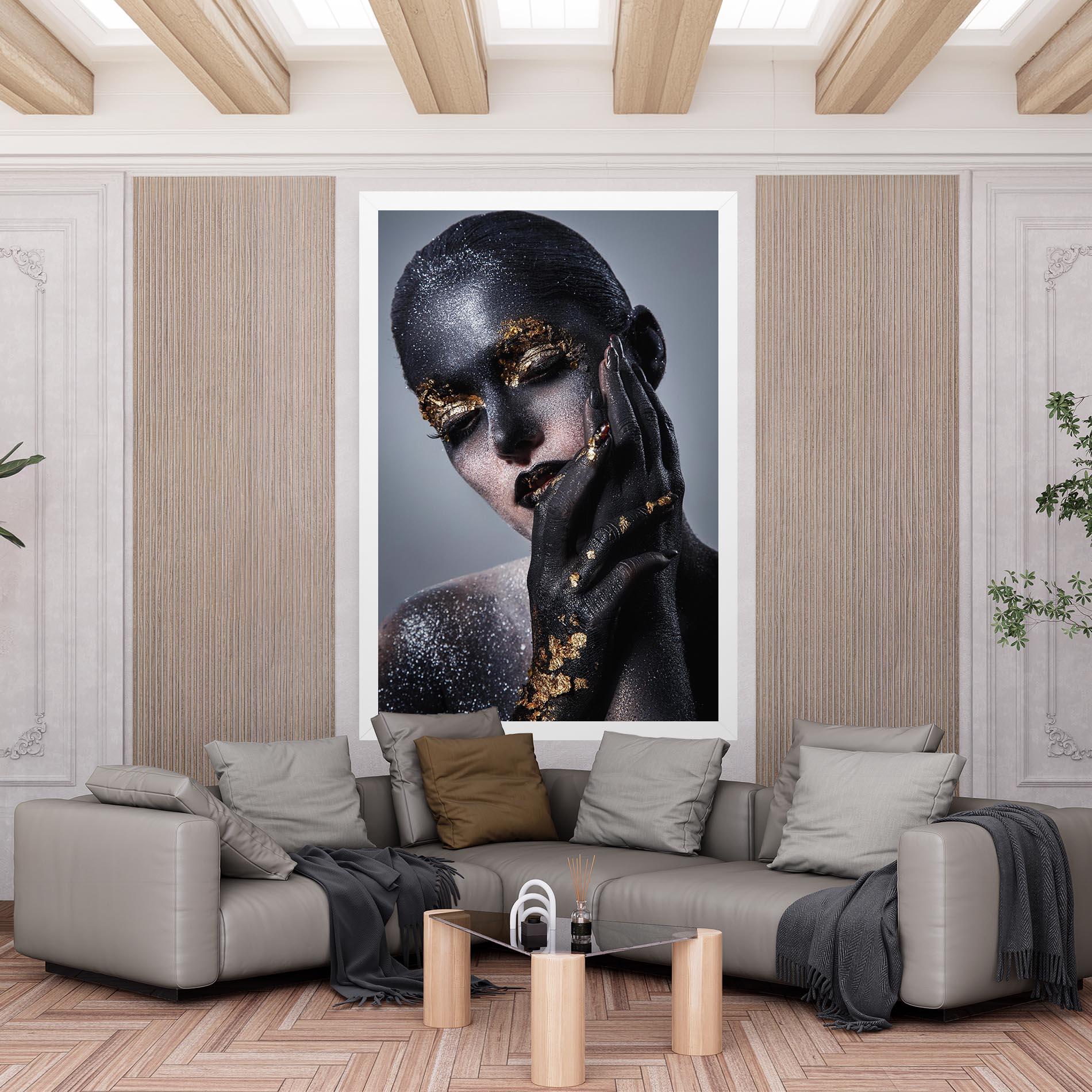 Vászonkép Black Artistic Makeup mockup 6