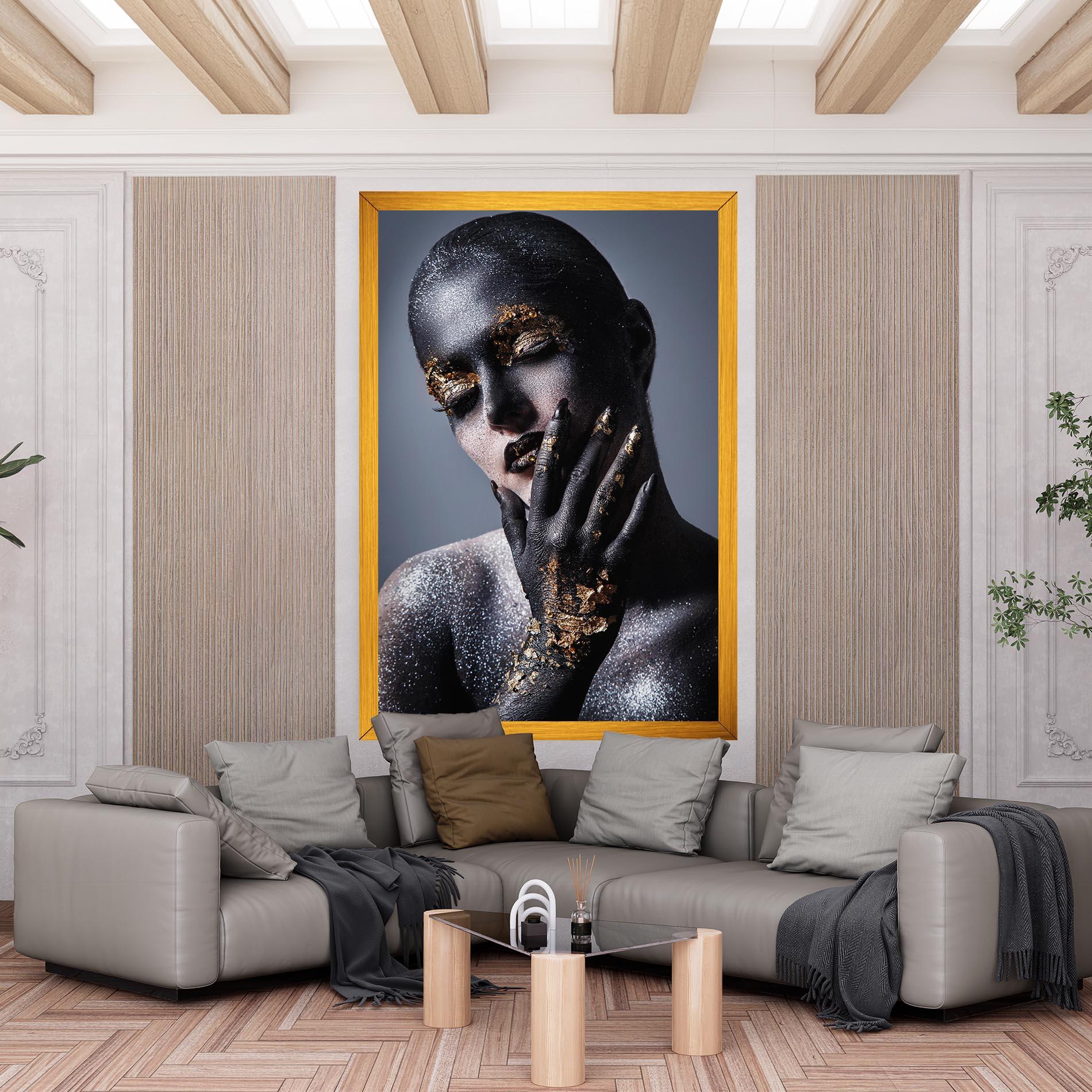 Vászonkép Artistic Black Makeup mockup 6