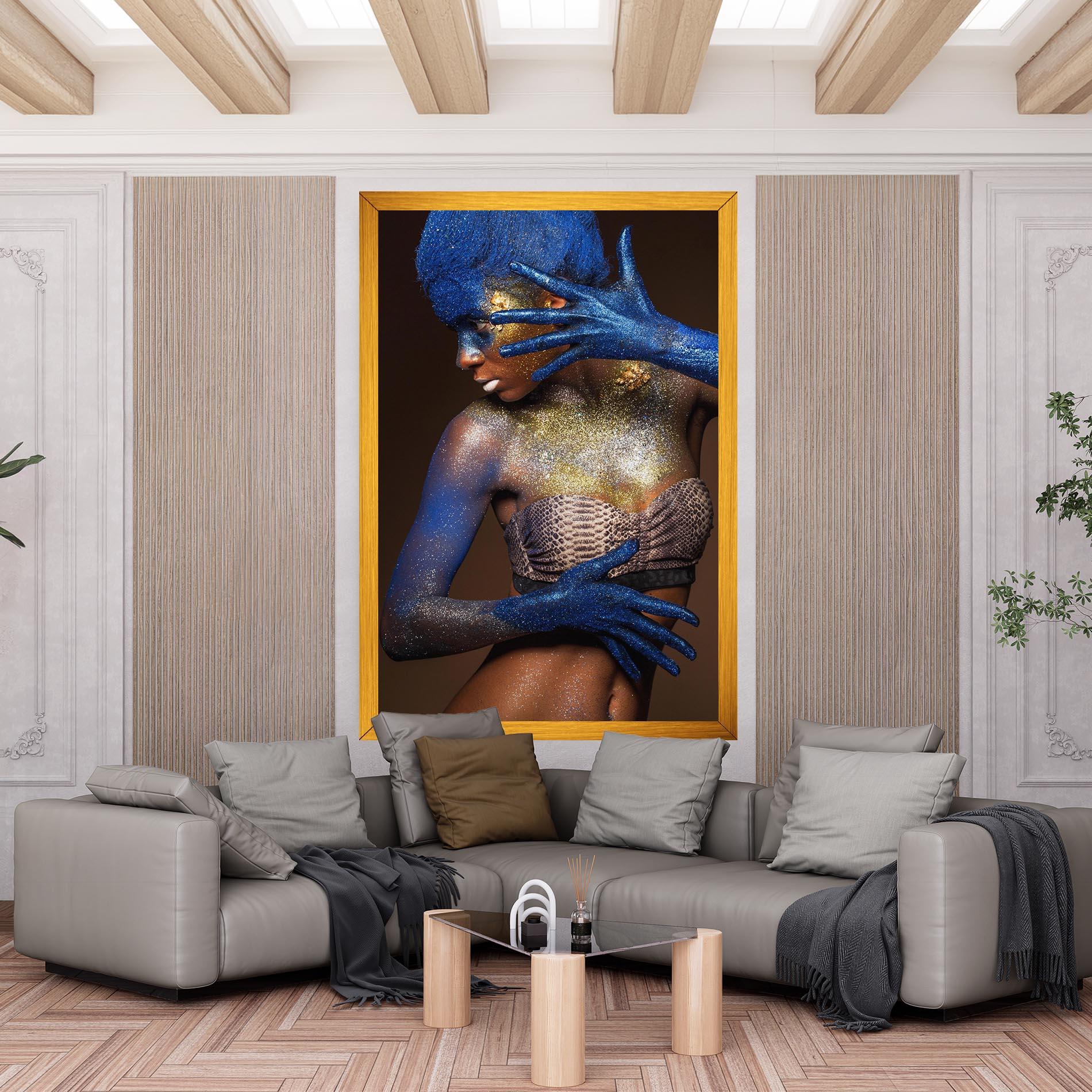 Vászonkép Blue Hair Make Up mockup 6