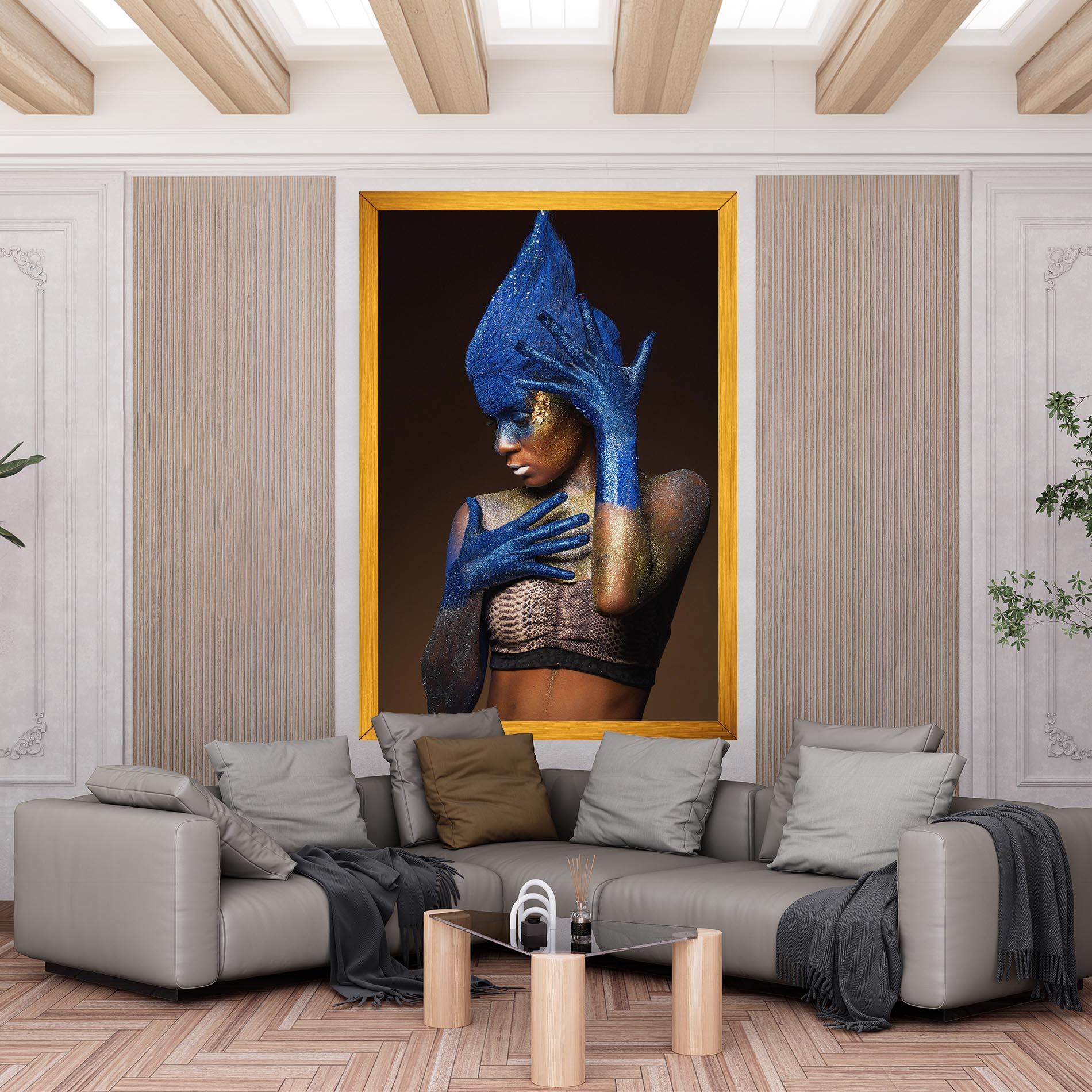 Vászonkép Blue Hands Makeup mockup 6