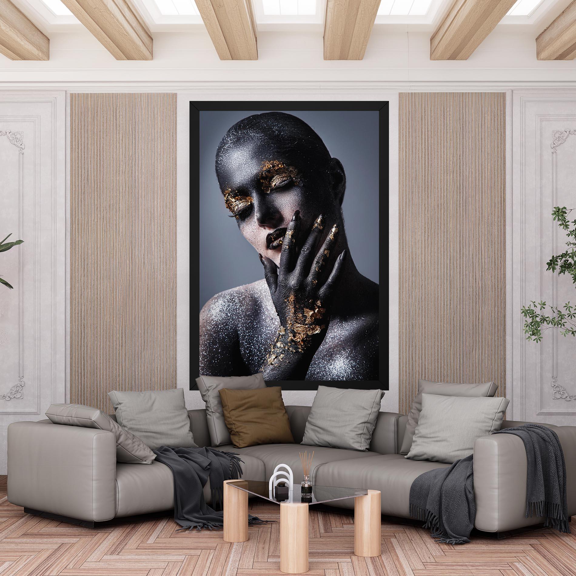 Vászonkép Artistic Black Makeup mockup 6