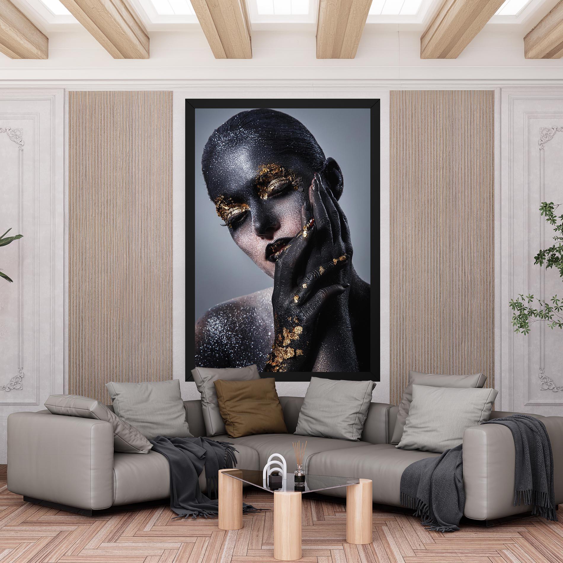 Vászonkép Black Artistic Makeup mockup 6