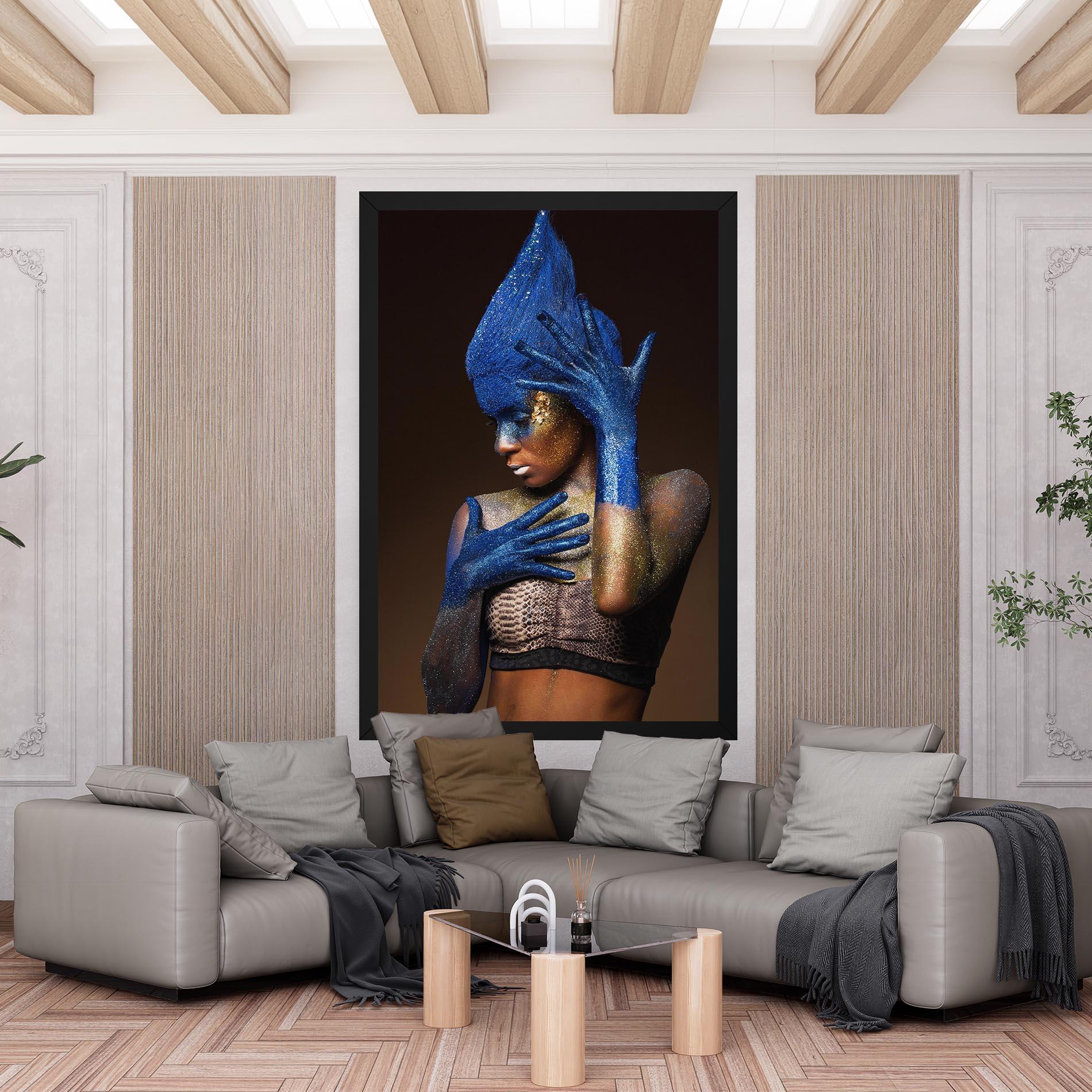 Vászonkép Blue Hands Makeup mockup 6