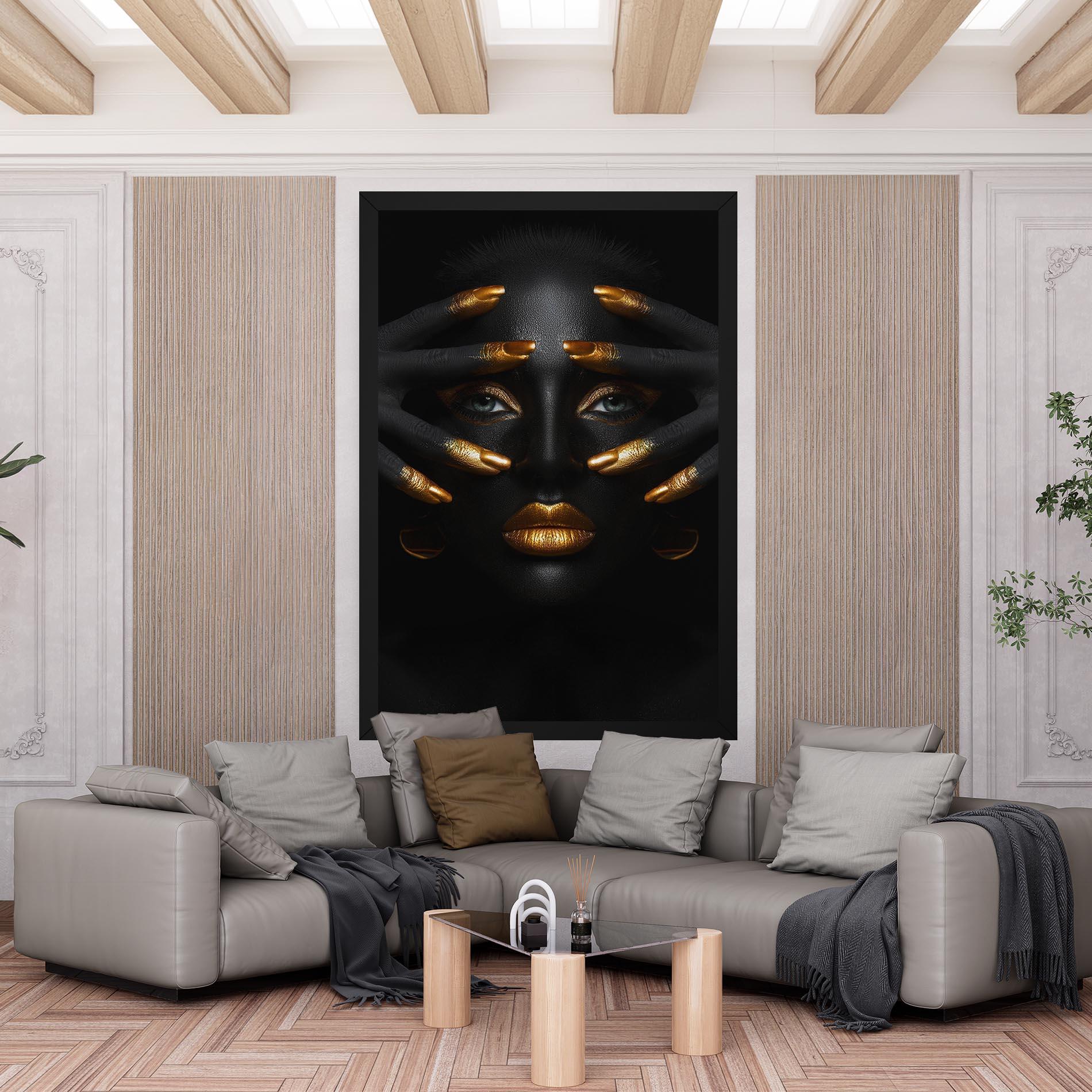 Vászonkép Gold Makeup Fingertips mockup 6