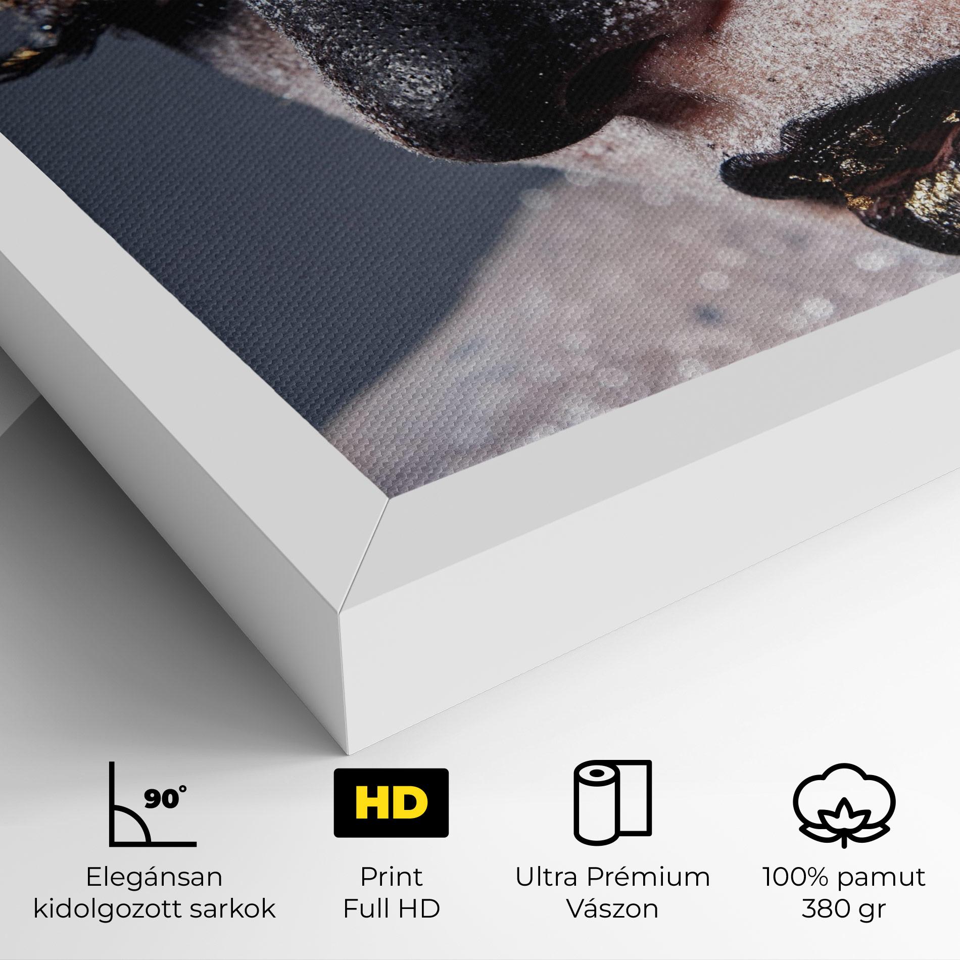 Vászonkép Beautiful Gold Artistic Makeup mockup 4