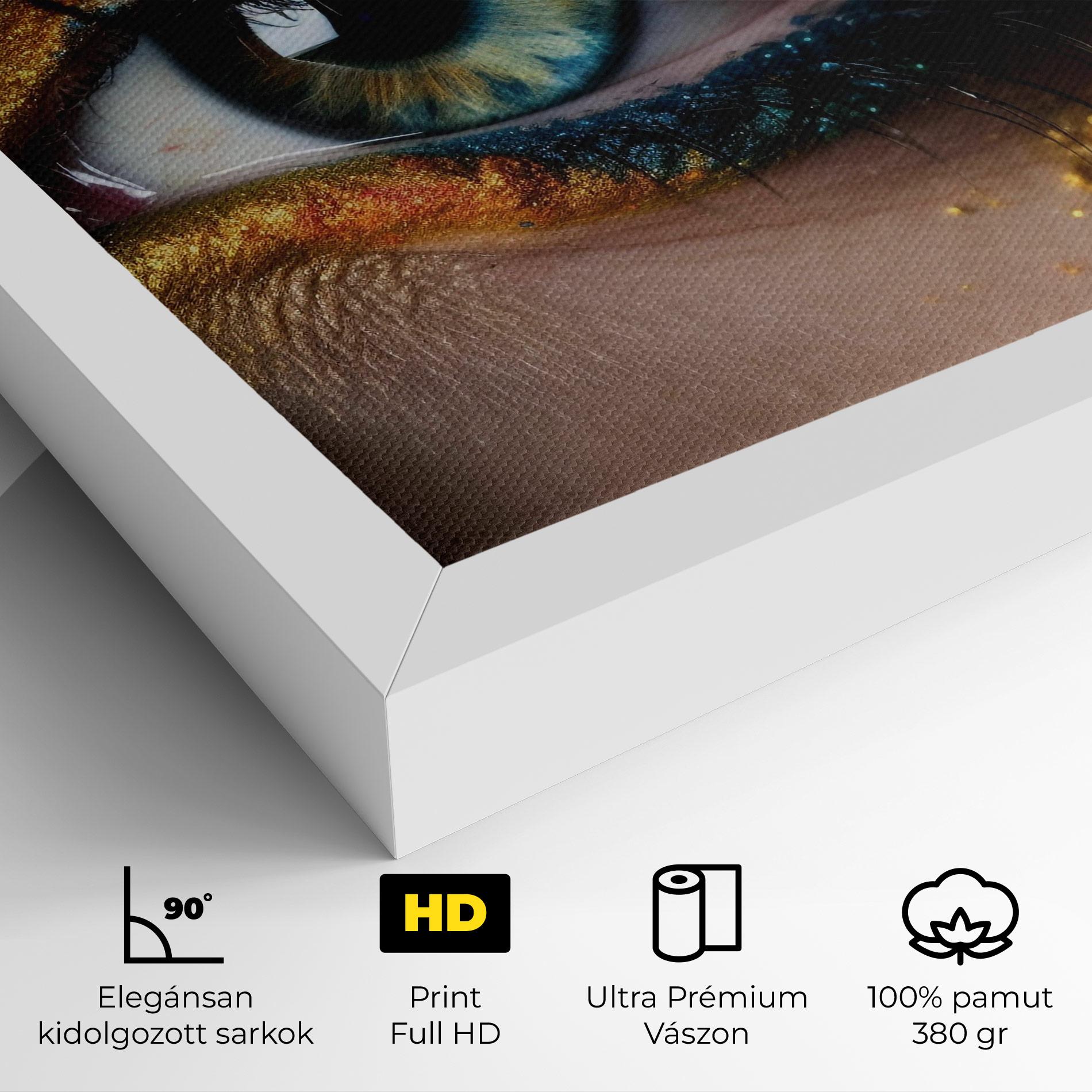 Vászonkép Blue Green Eye Makeup mockup 4