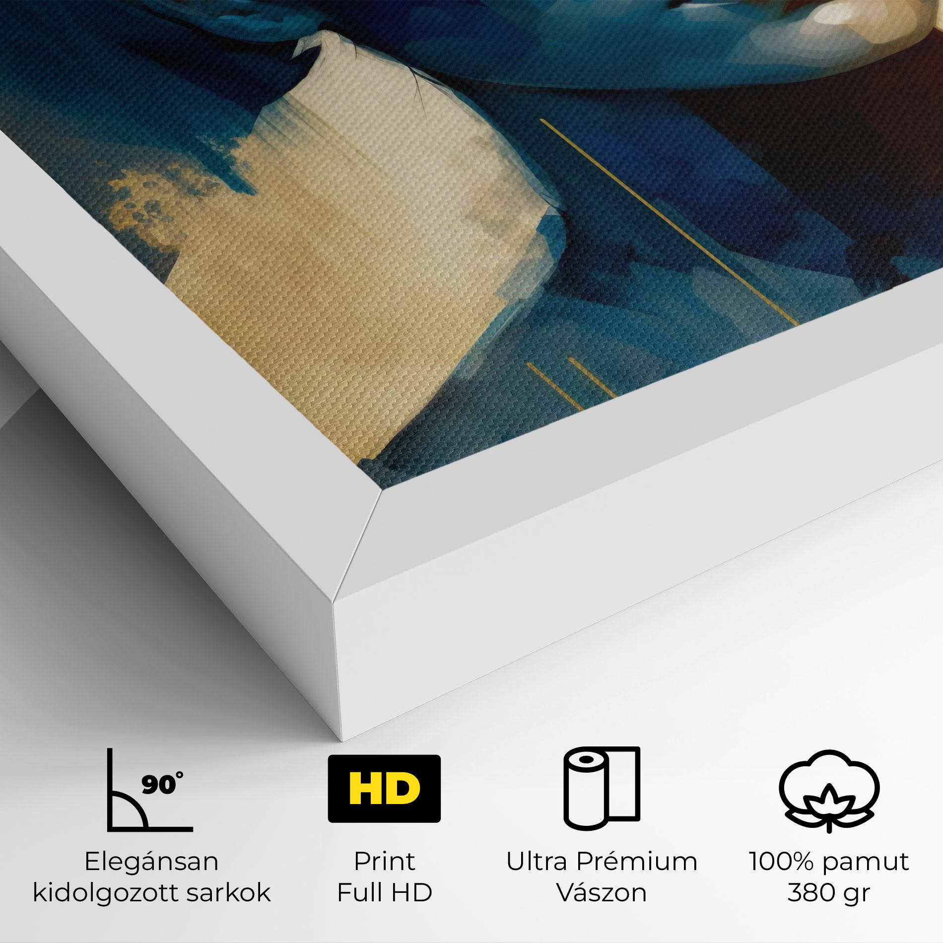 Vászonkép Gold Blue Face mockup 4