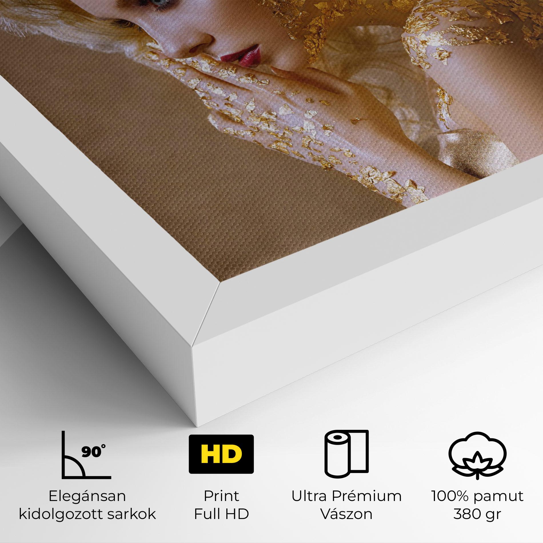 Vászonkép Gold Paper Makeup mockup 4
