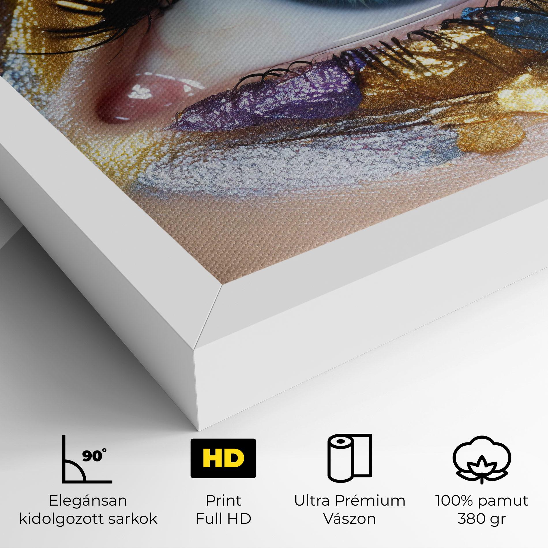 Vászonkép Golden Purple Make Up mockup 4