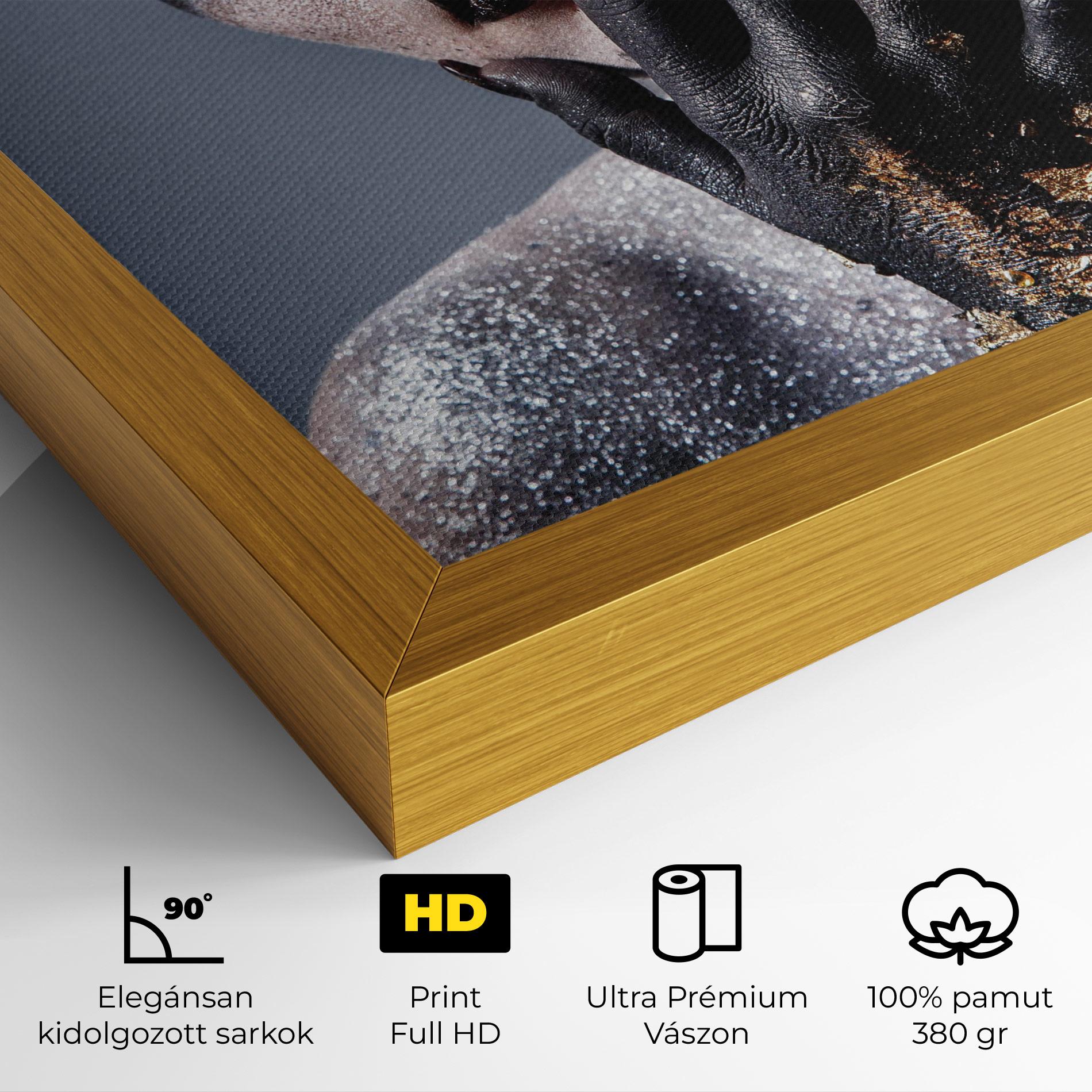 Vászonkép Artistic Black Makeup mockup 4