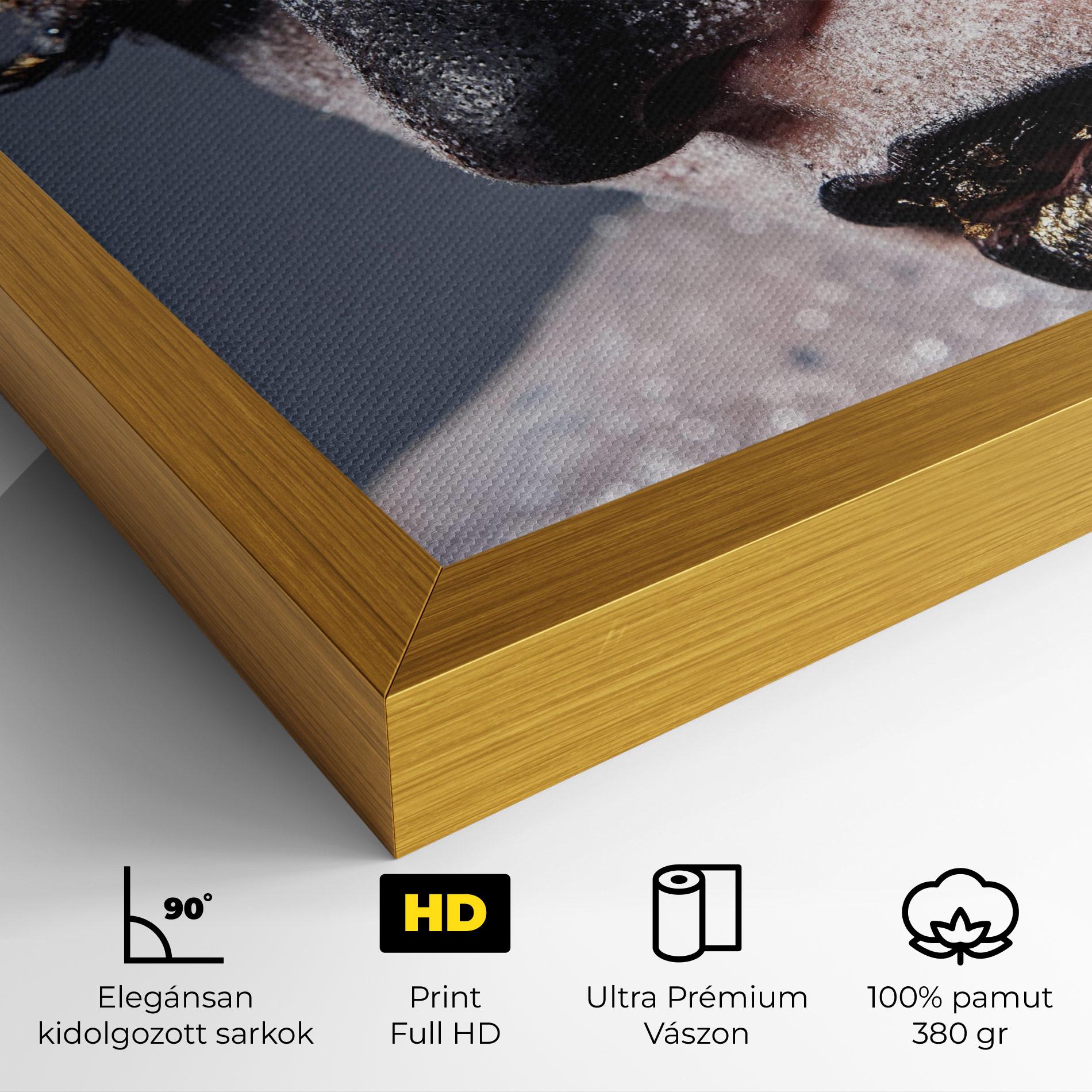 Vászonkép Beautiful Gold Artistic Makeup mockup 4