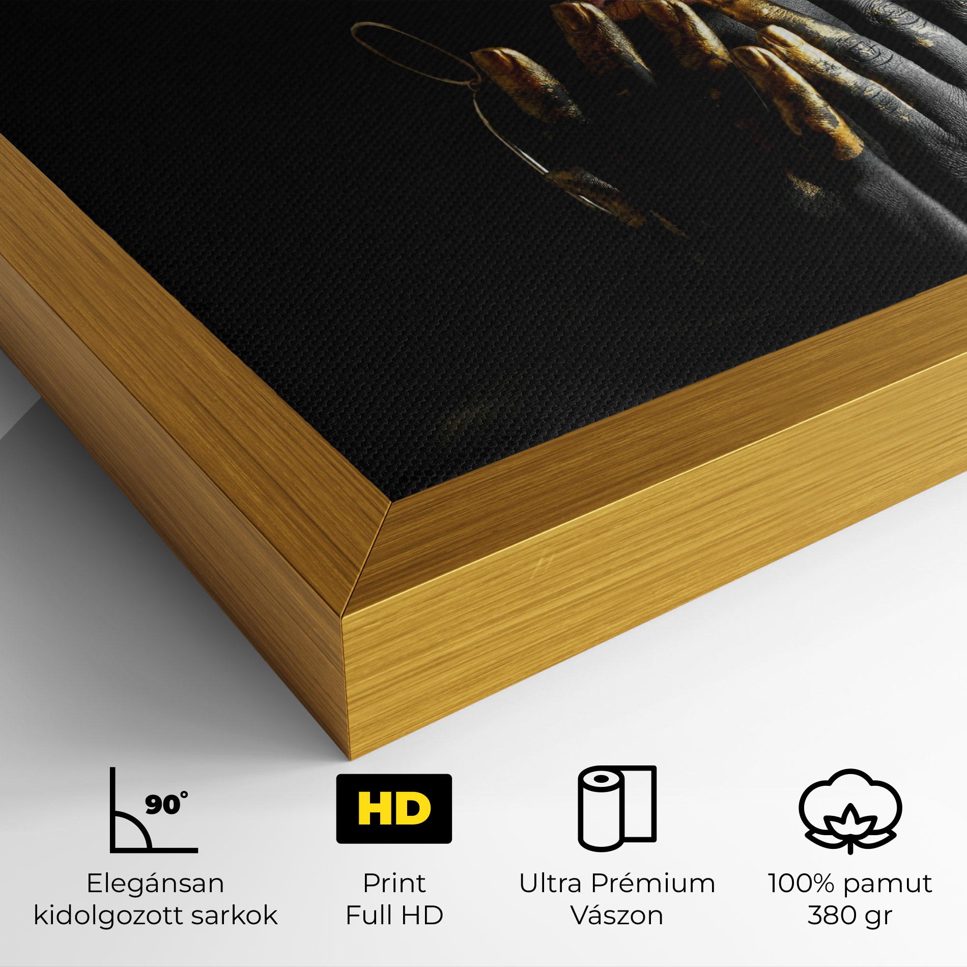 Vászonkép Black Golden Makeup mockup 4