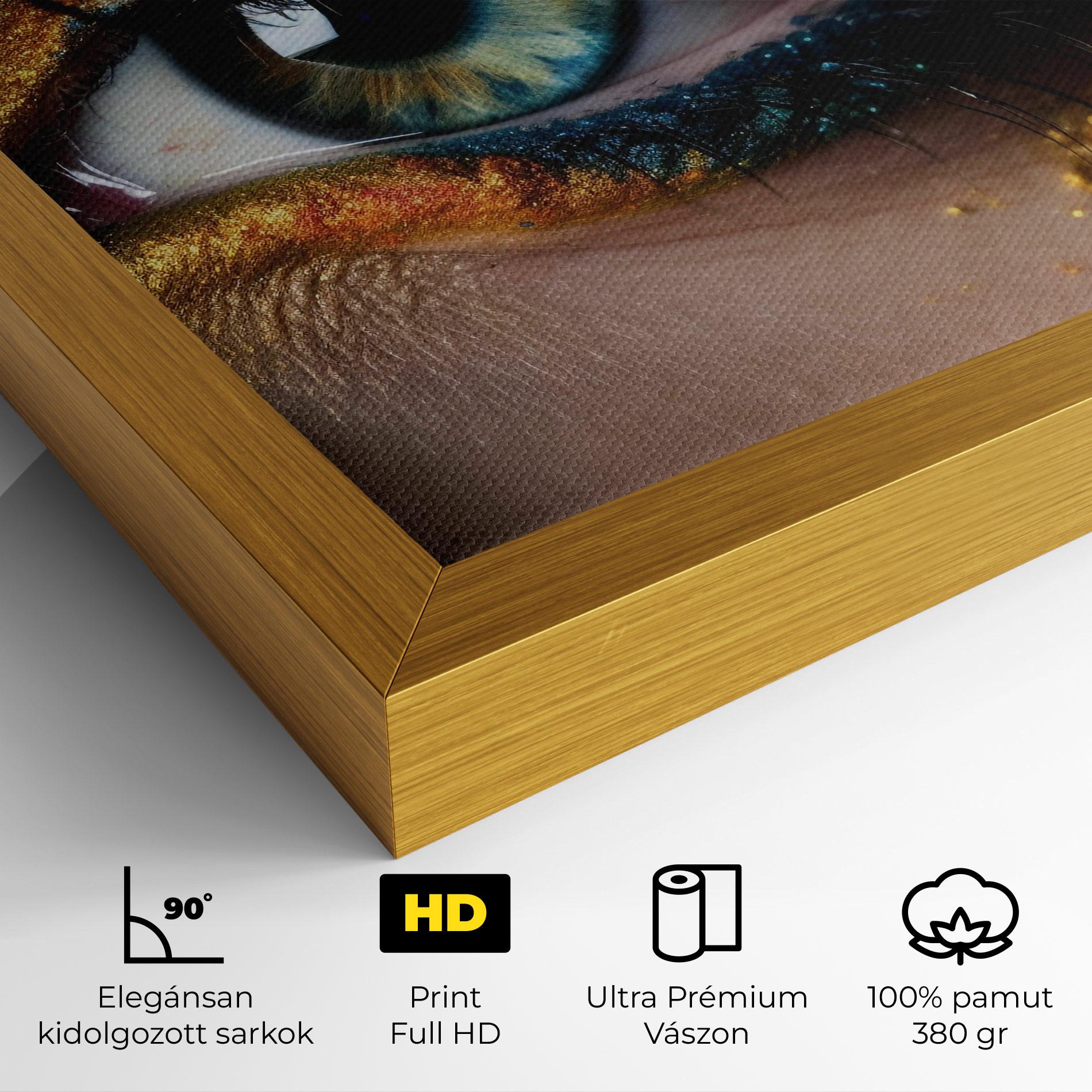 Vászonkép Blue Green Eye Makeup mockup 4