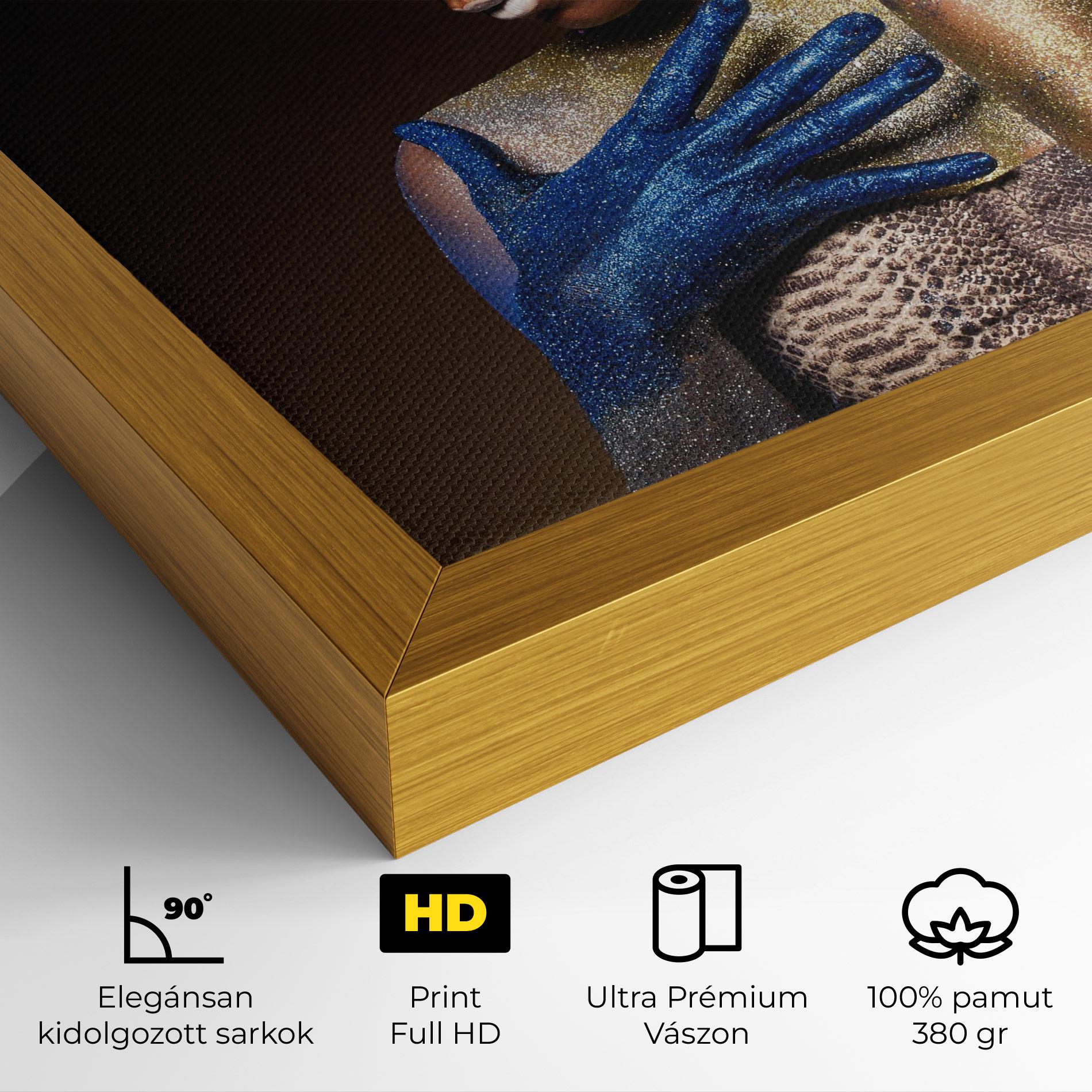 Vászonkép Blue Hands Makeup mockup 4