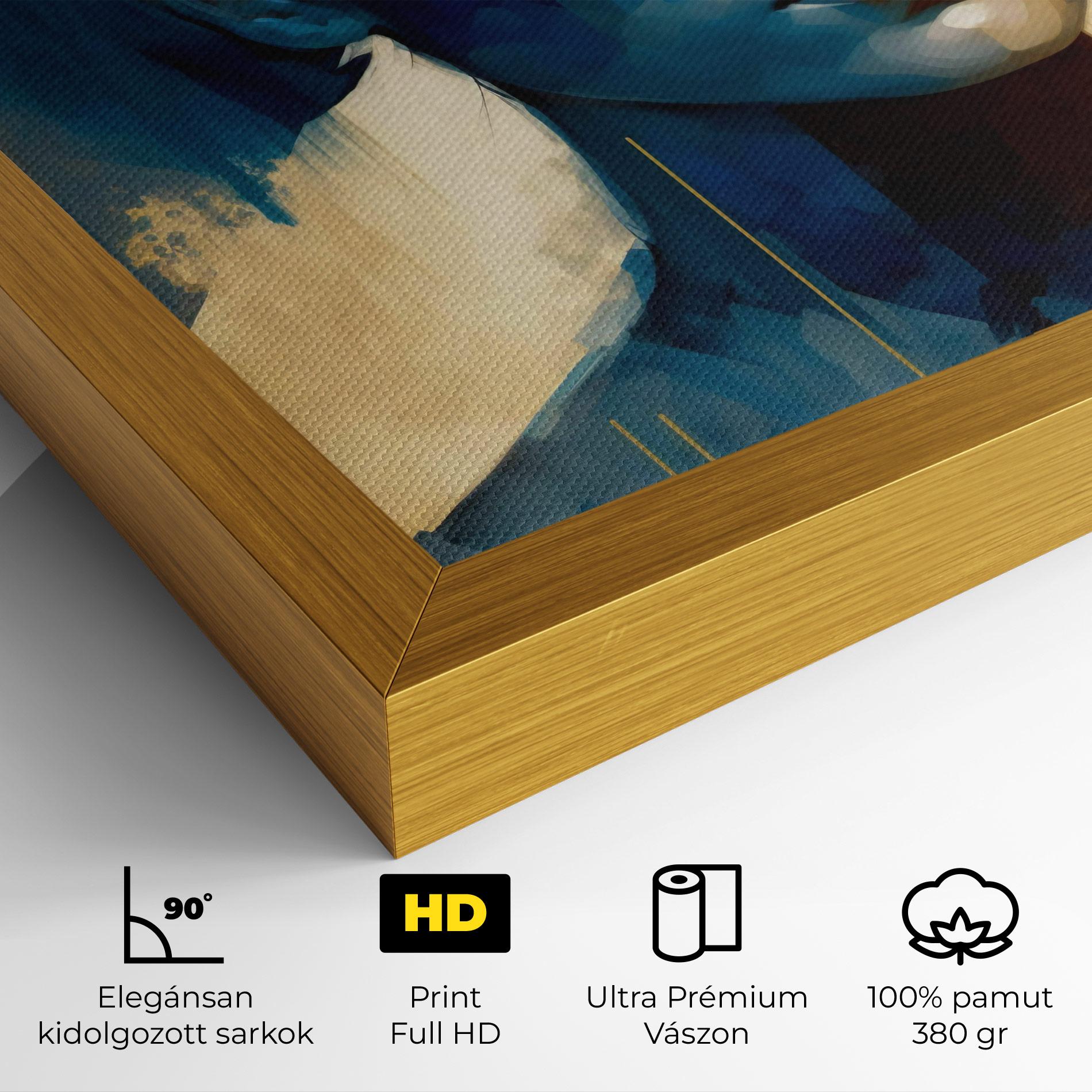 Vászonkép Gold Blue Face mockup 4