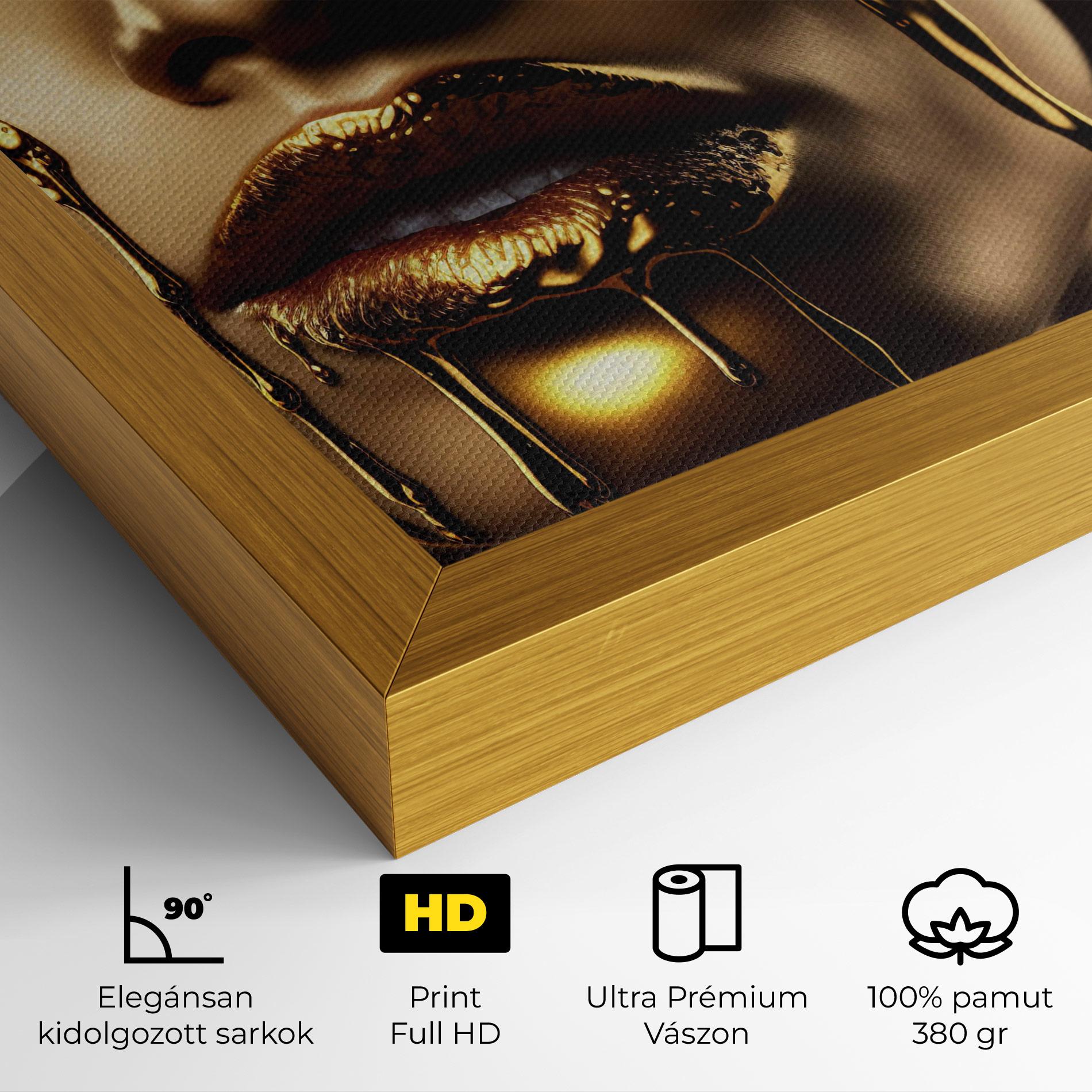 Vászonkép Gold Dripping Makeup mockup 4