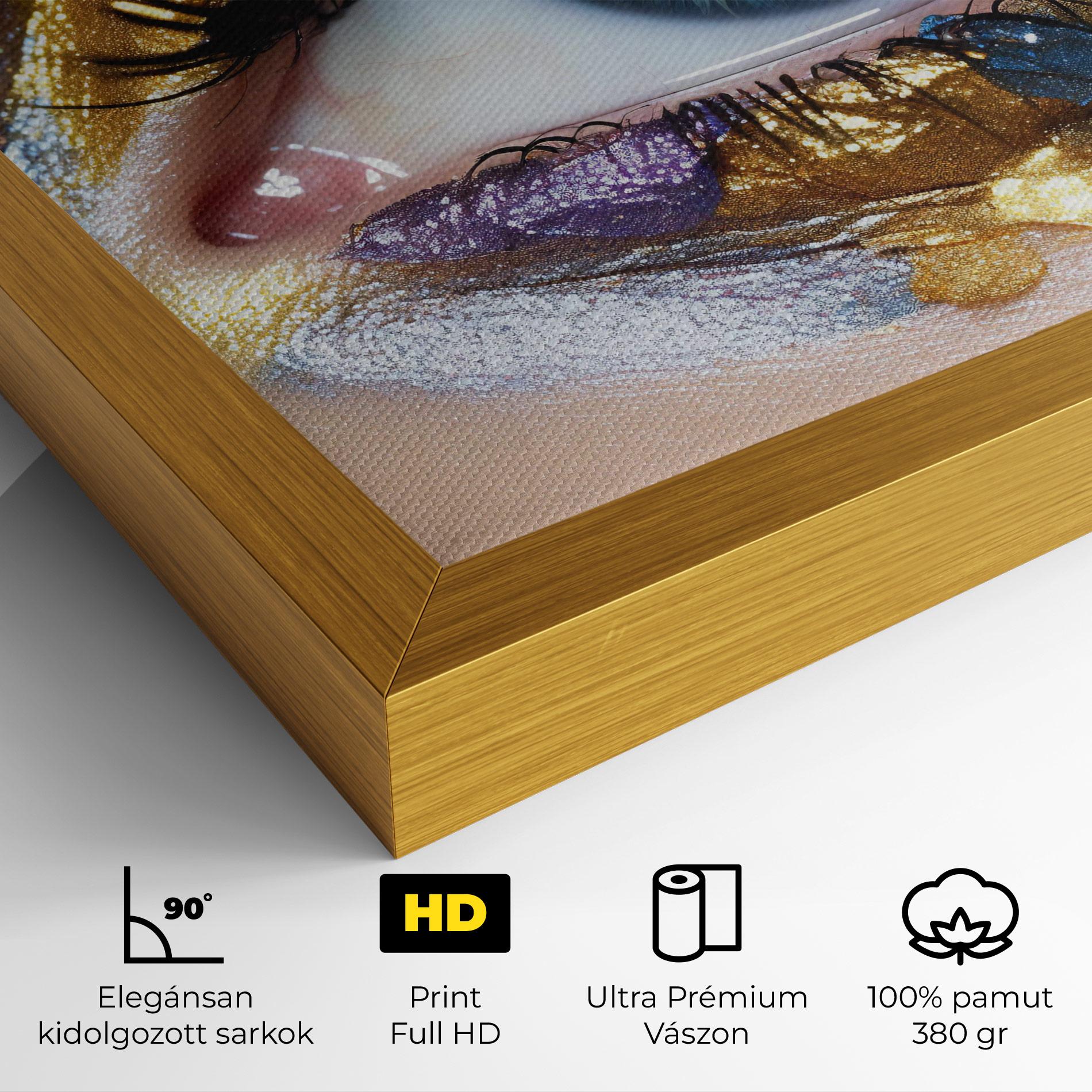 Vászonkép Golden Purple Make Up mockup 4