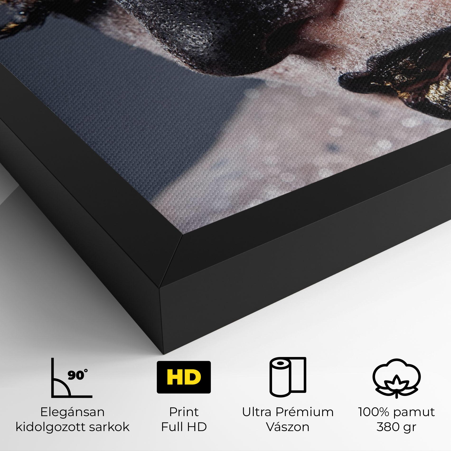 Vászonkép Beautiful Gold Artistic Makeup mockup 4