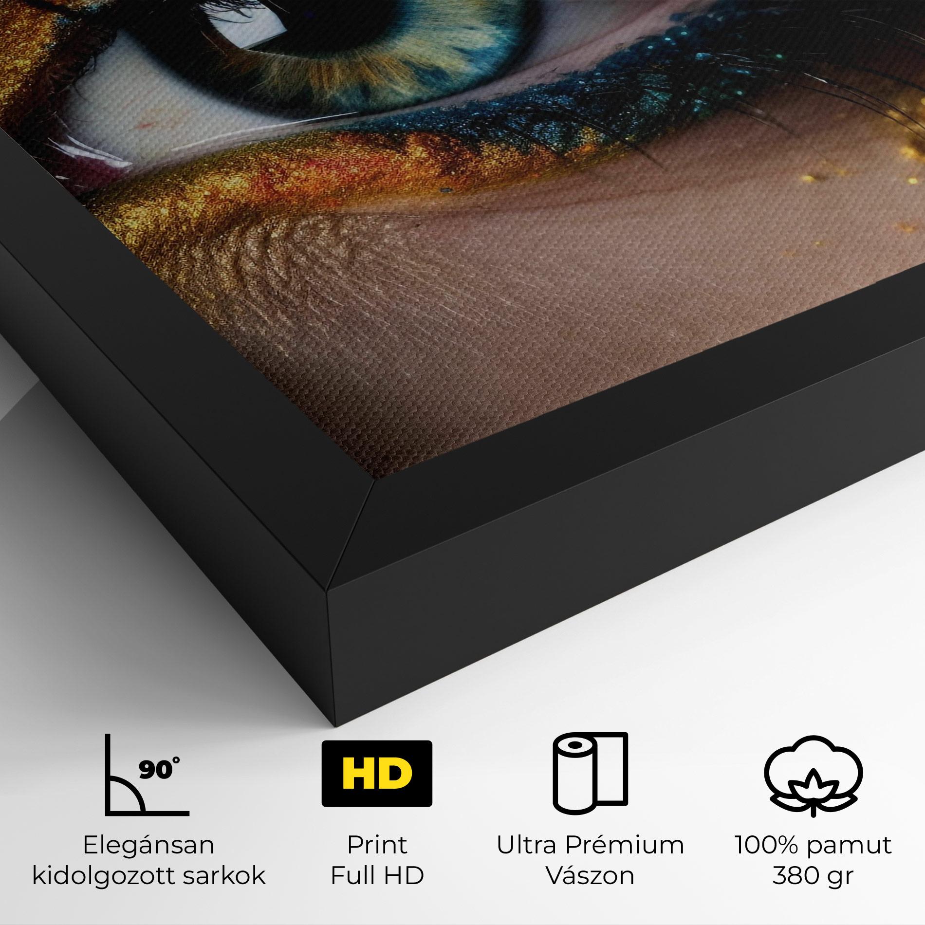 Vászonkép Blue Green Eye Makeup mockup 4