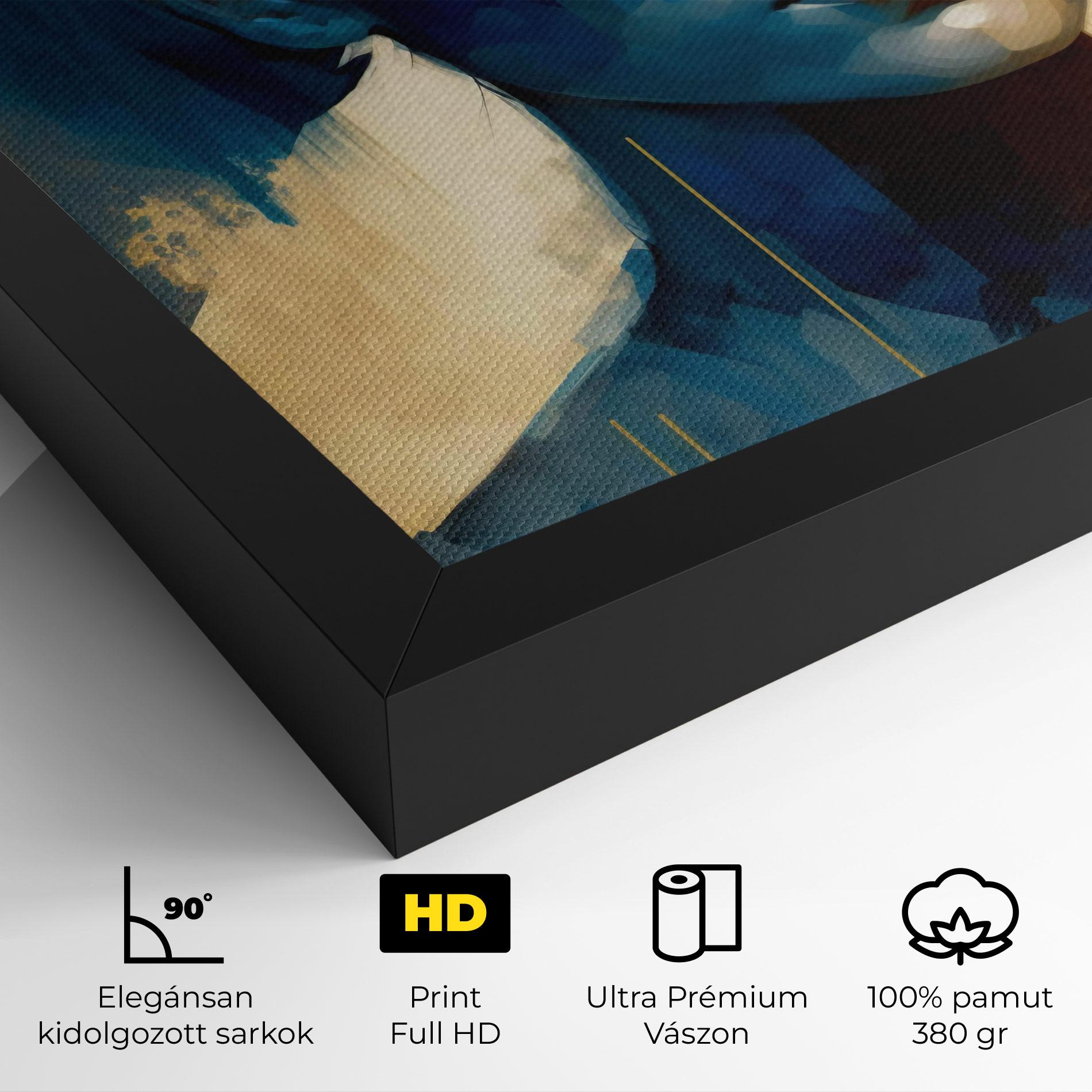 Vászonkép Gold Blue Face mockup 4