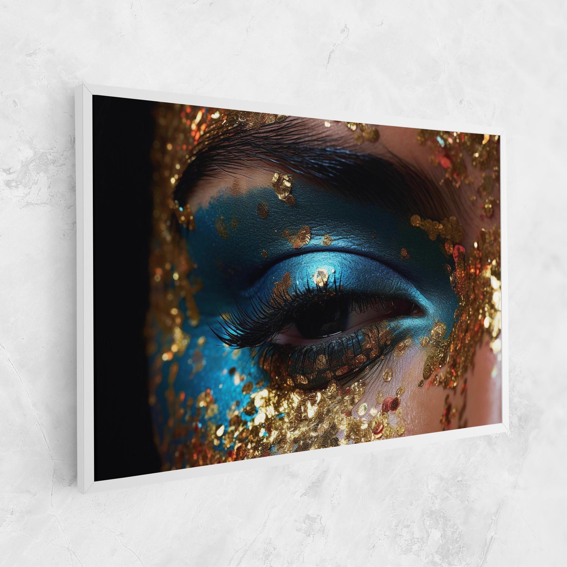 Vászonkép Blue Gold Glitter mockup 1