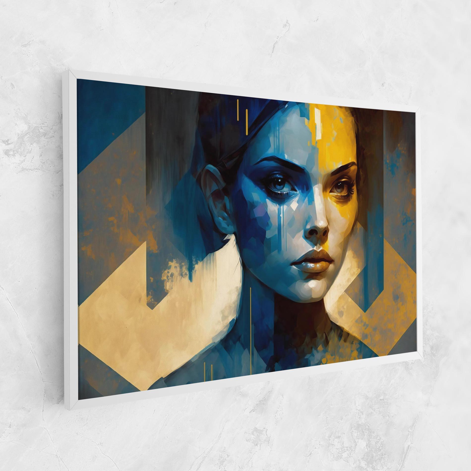 Vászonkép Gold Blue Face mockup 1