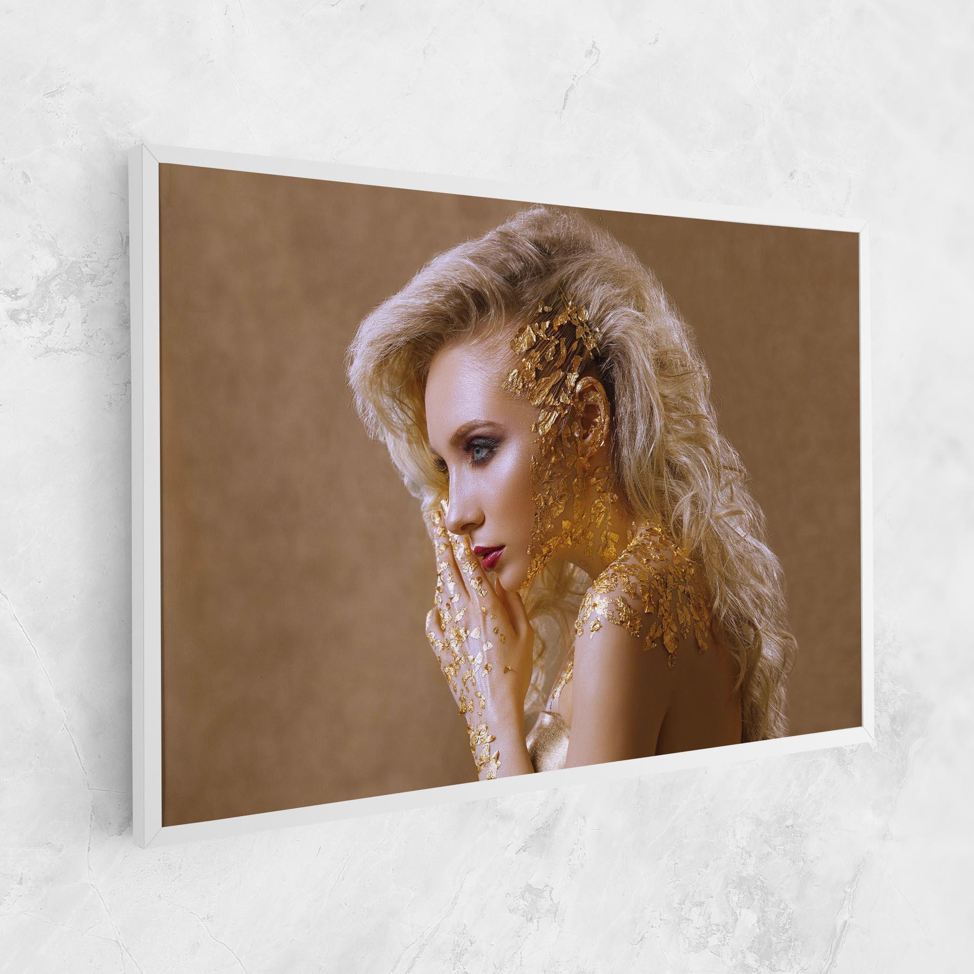 Vászonkép Gold Paper Makeup mockup 1
