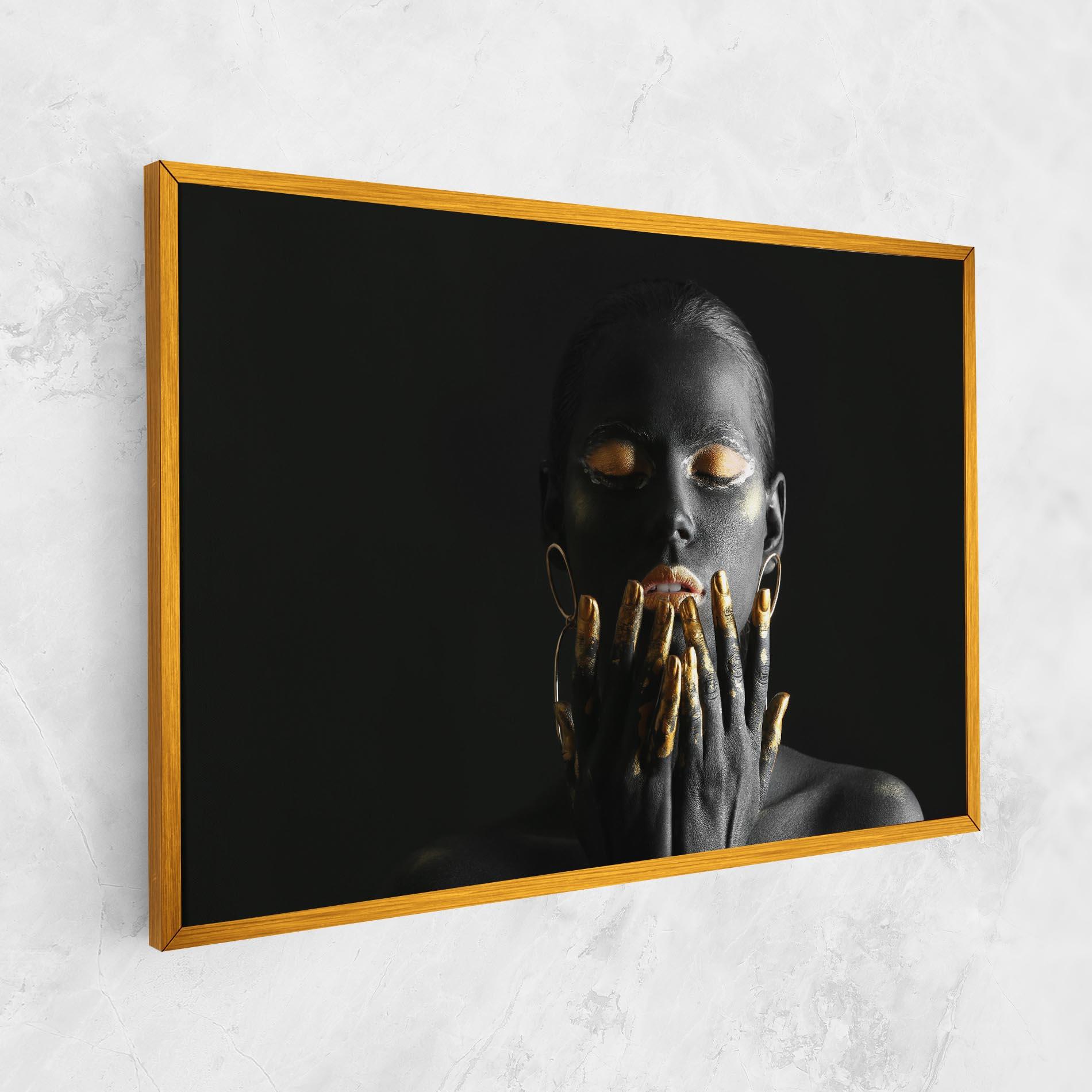 Vászonkép Black Golden Makeup mockup 1