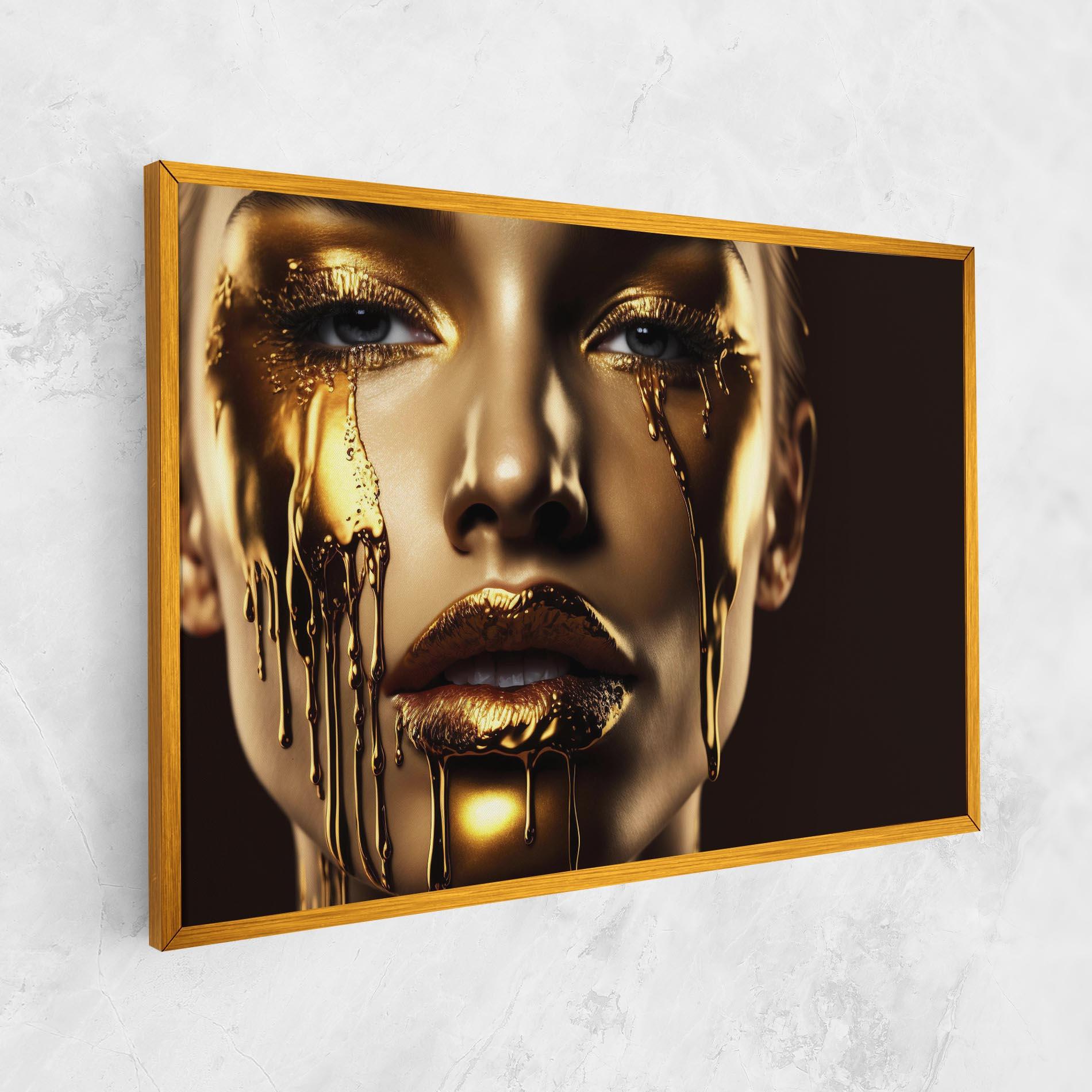 Vászonkép Gold Dripping Makeup mockup 1