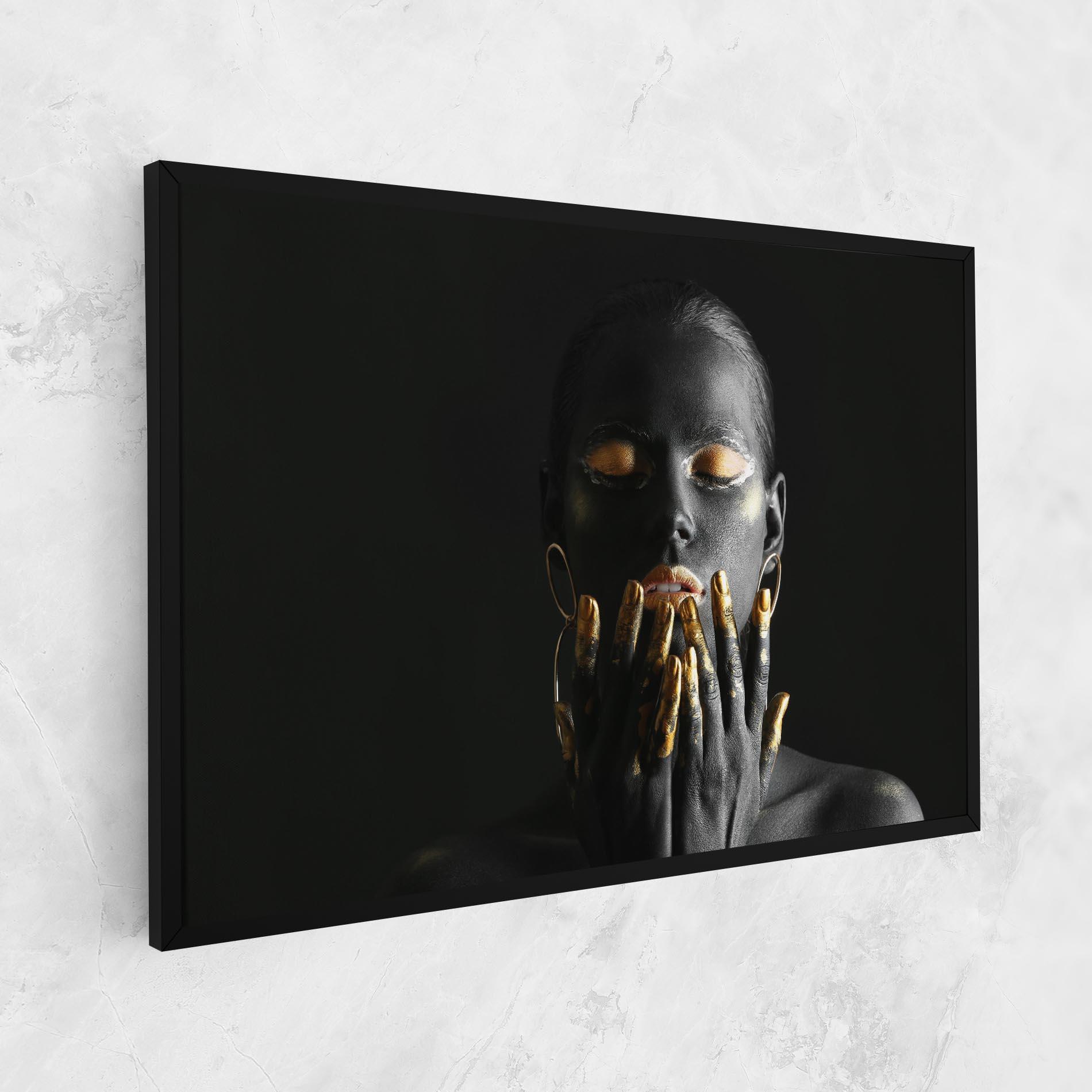 Vászonkép Black Golden Makeup mockup 1