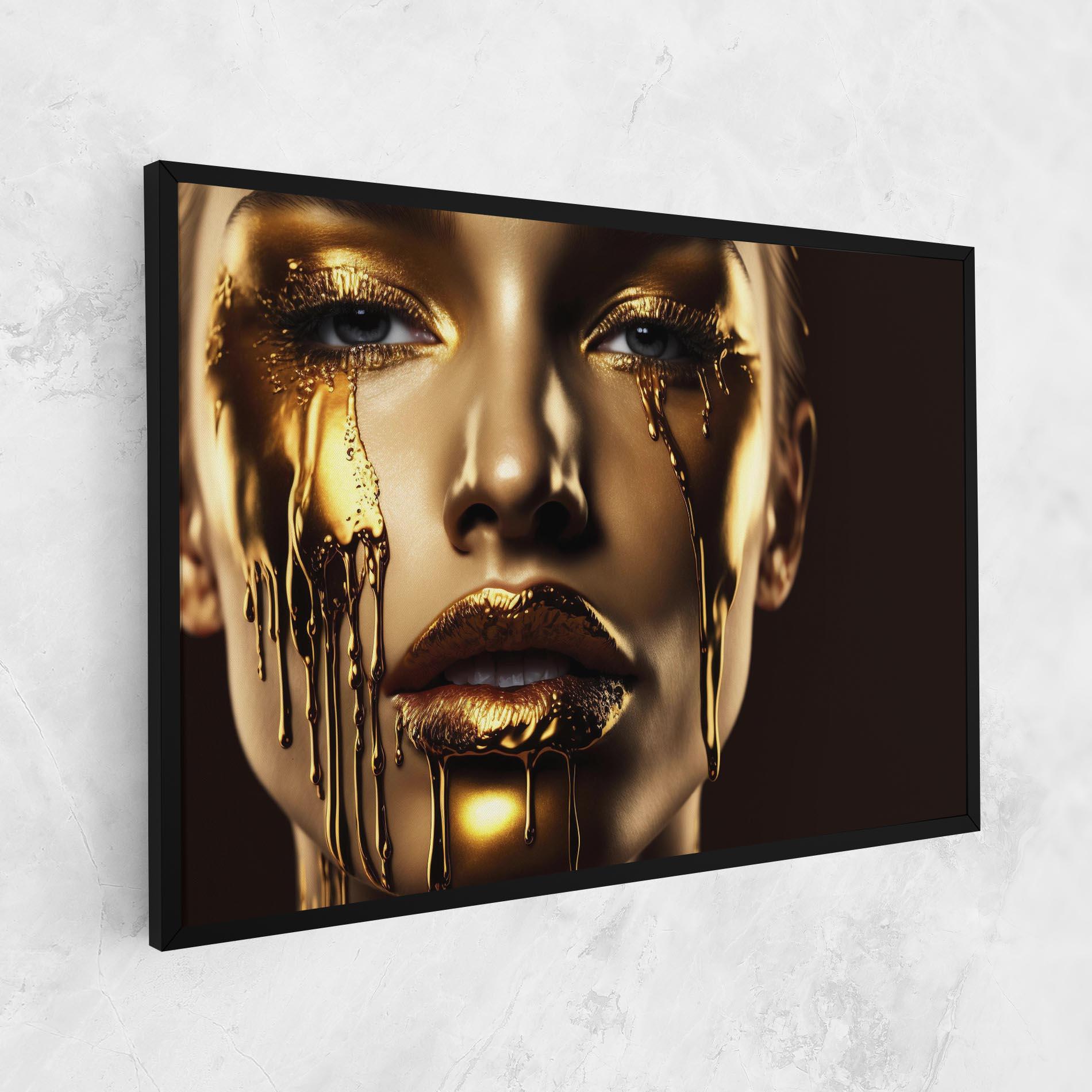 Vászonkép Gold Dripping Makeup mockup 1