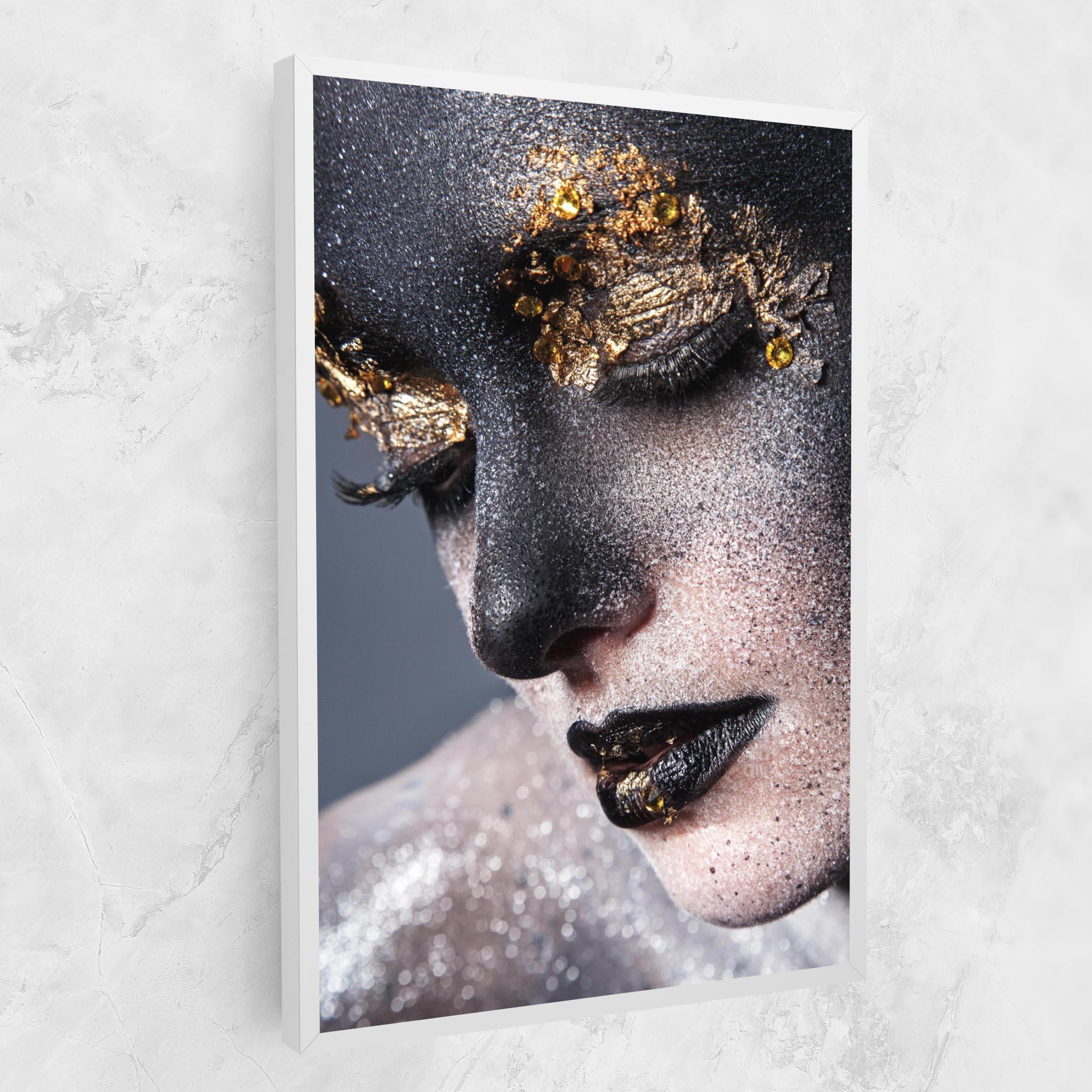 Vászonkép Beautiful Gold Artistic Makeup mockup 1