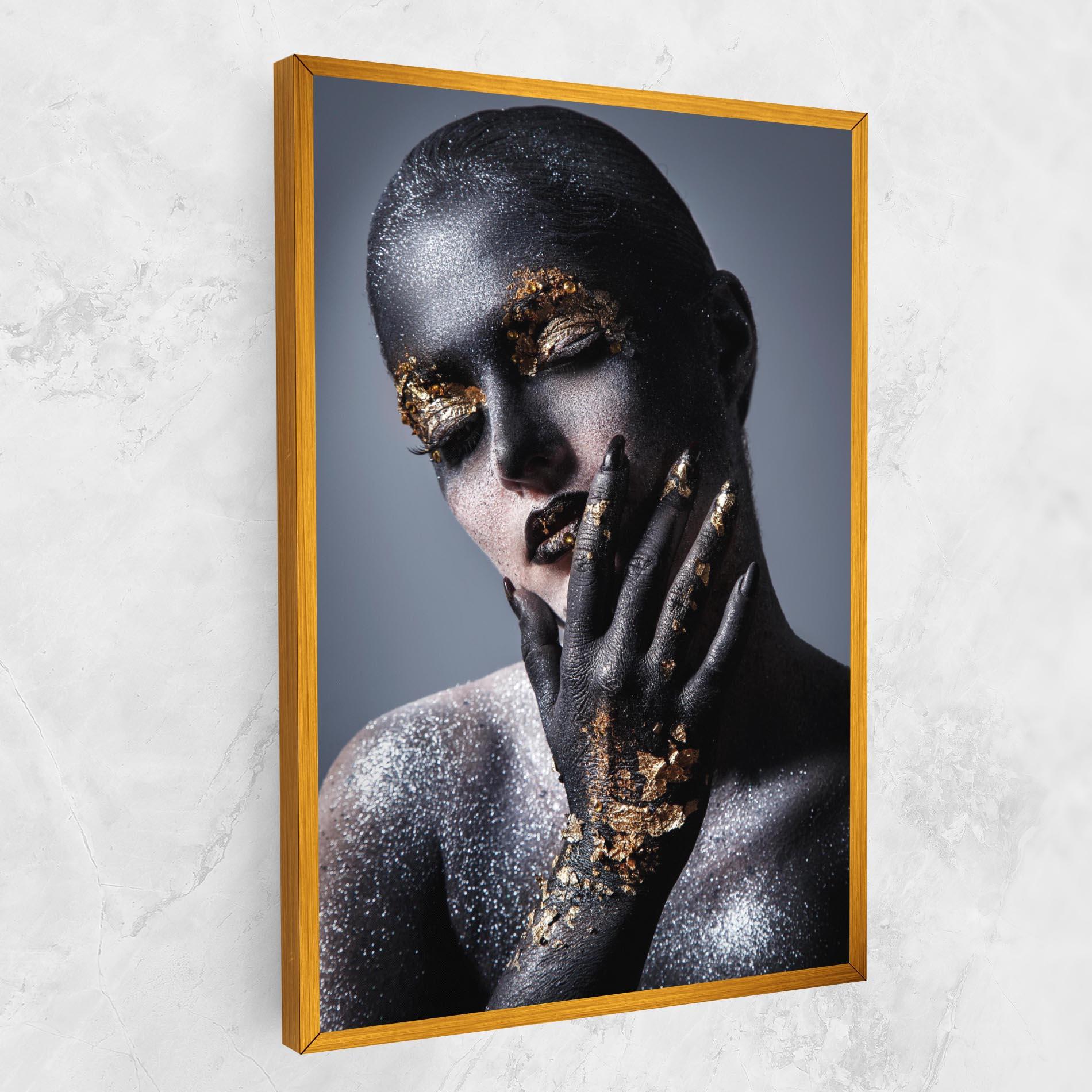 Vászonkép Artistic Black Makeup mockup 1