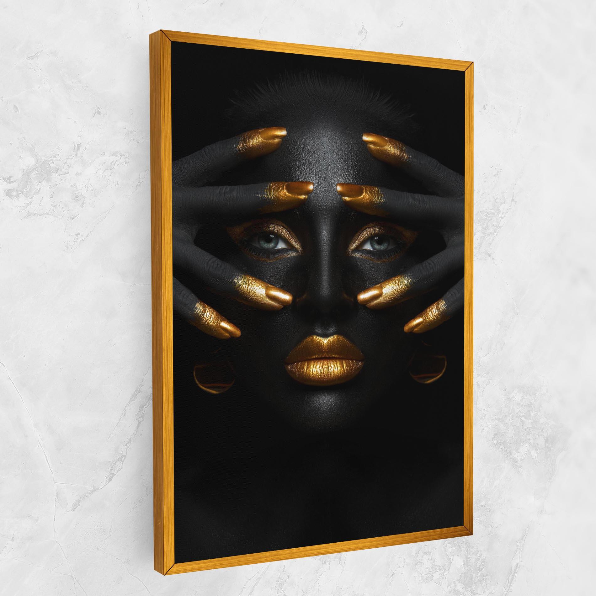 Vászonkép Gold Makeup Fingertips mockup 1